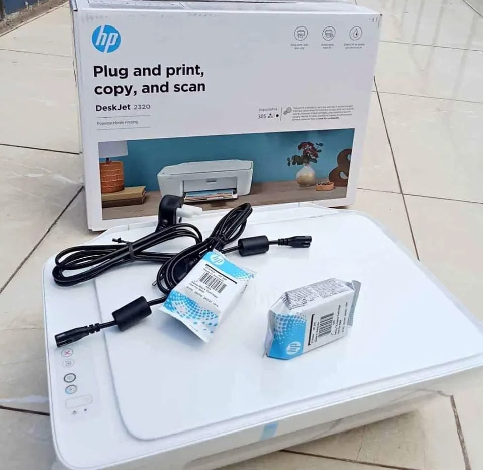 HP DESKJET 2320 All-in-One, PRINT,COPY,SCAN,USB Interface, White 1 year Warranty image