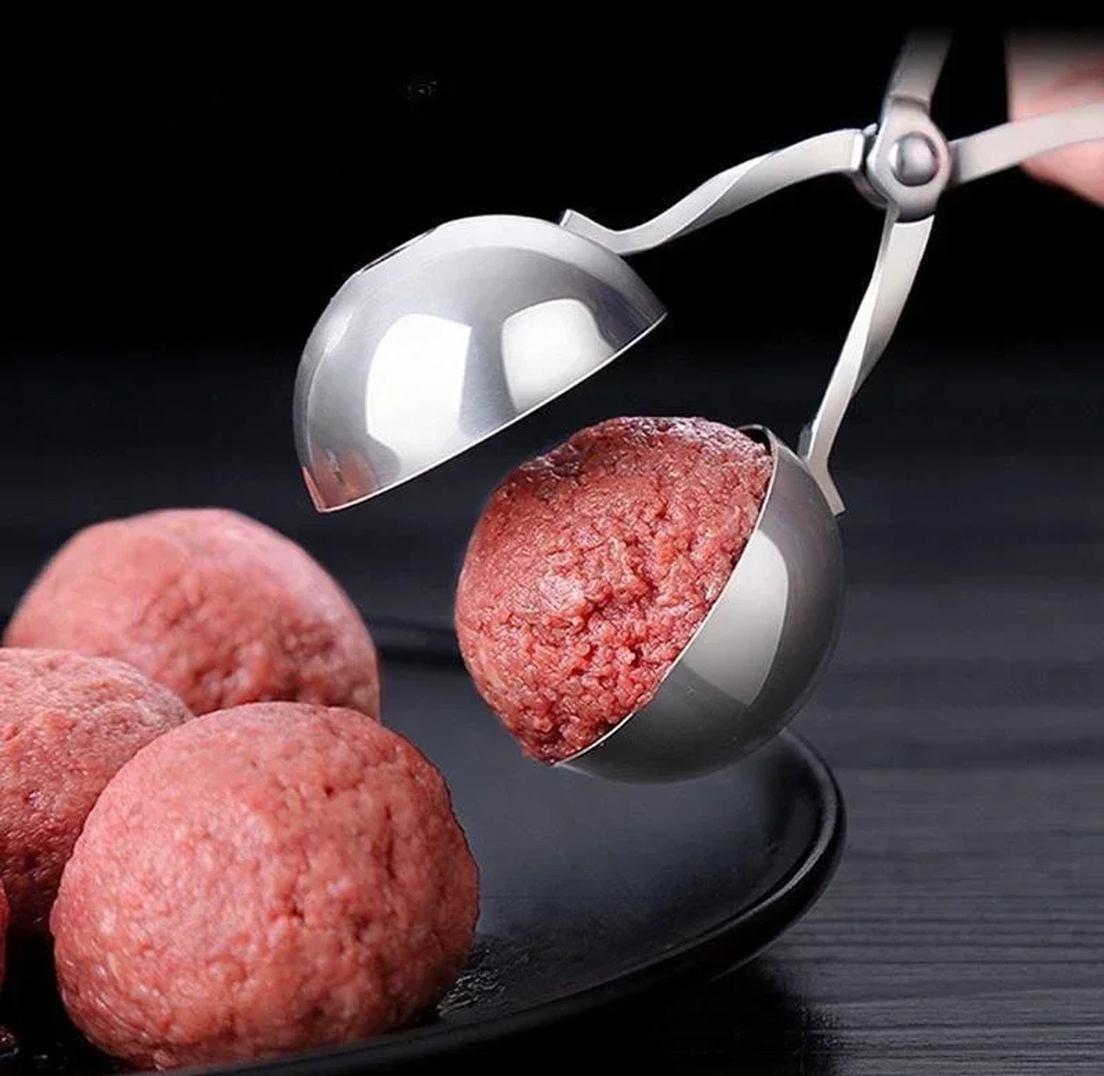 Stainless Steel Meat Ball Shaper and Scooper image