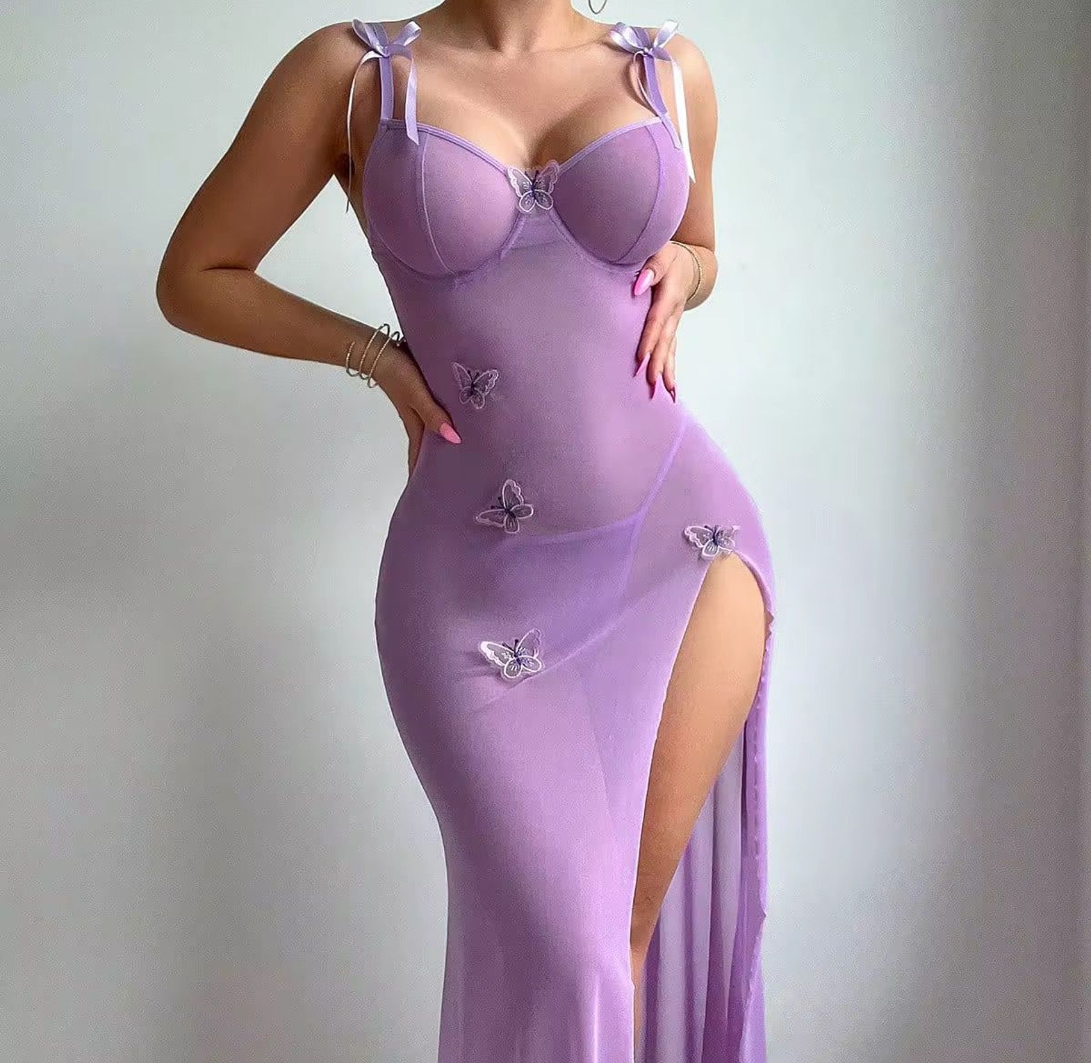 4040 Sheer Loungewear Dress image