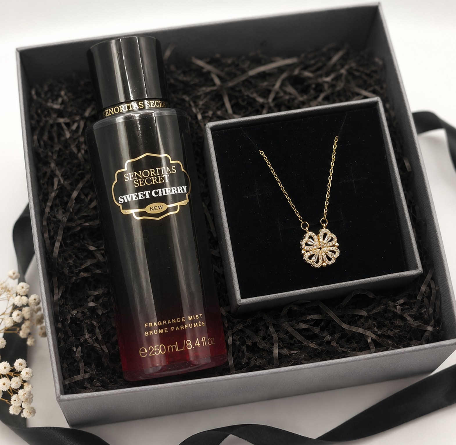 Magnetic Necklace and Perfume Body Mist Gift Set image