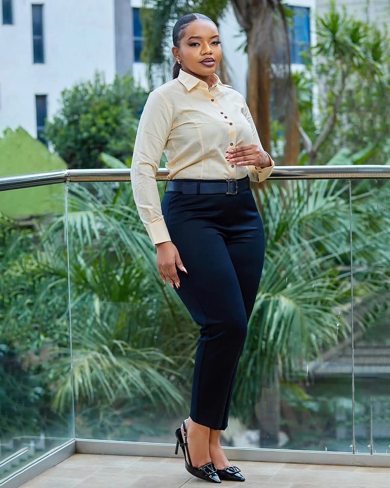 Elegant Navy Blue Women’s Trousers image