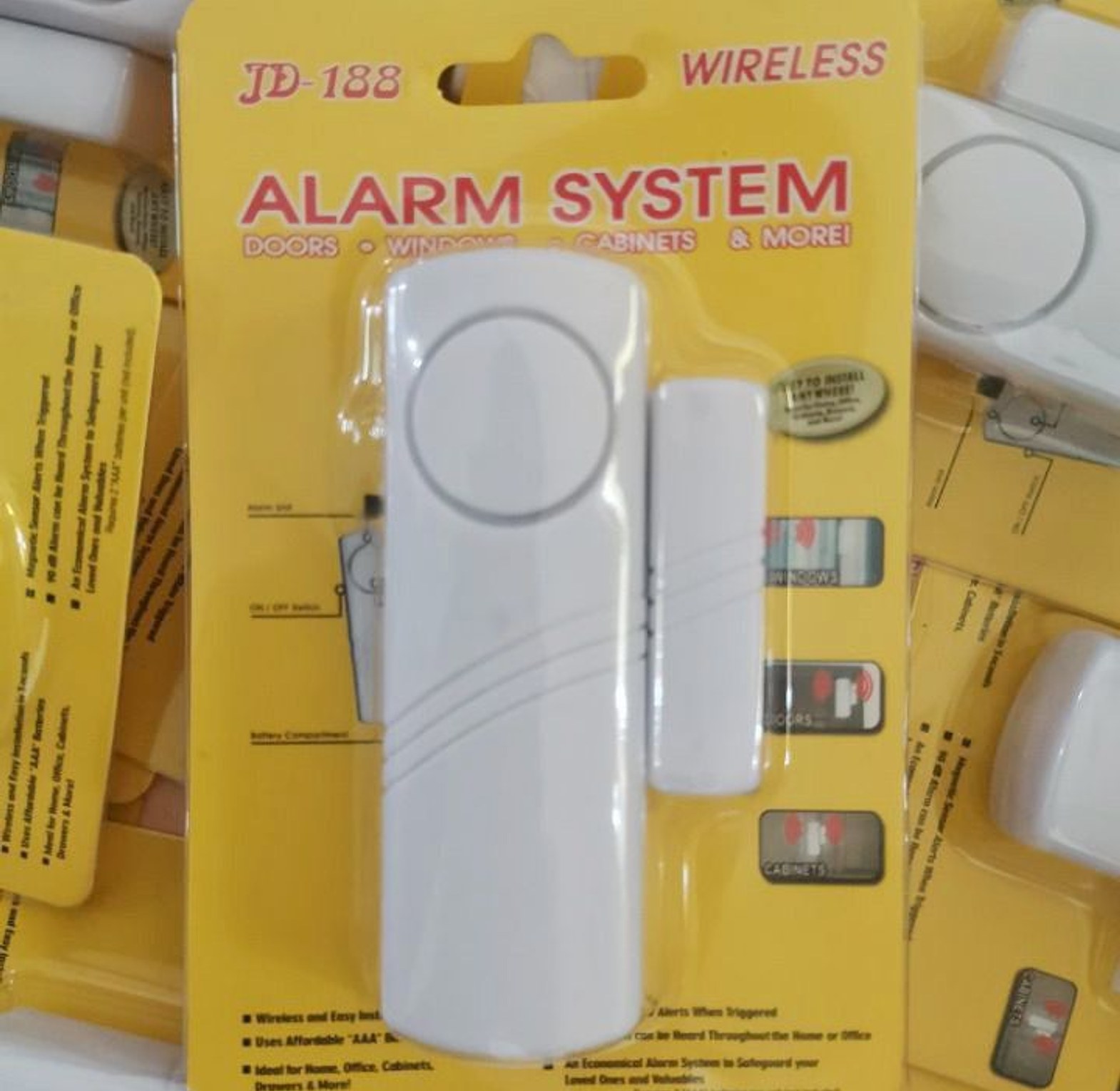 Wireless alarm system Anti theft magnetic door/ window sensor detector alarm siren for security  image