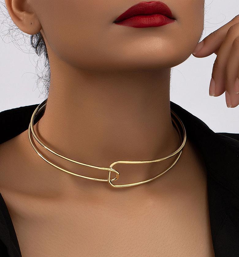 Bold golden choker image