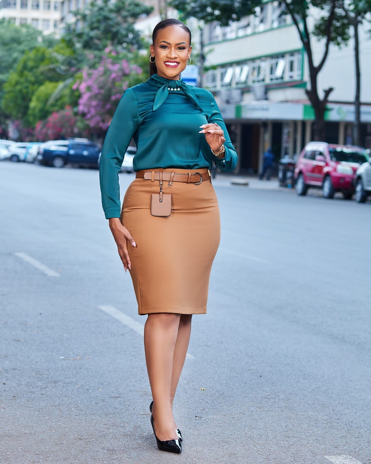 Premium Satin Nude Blouse image