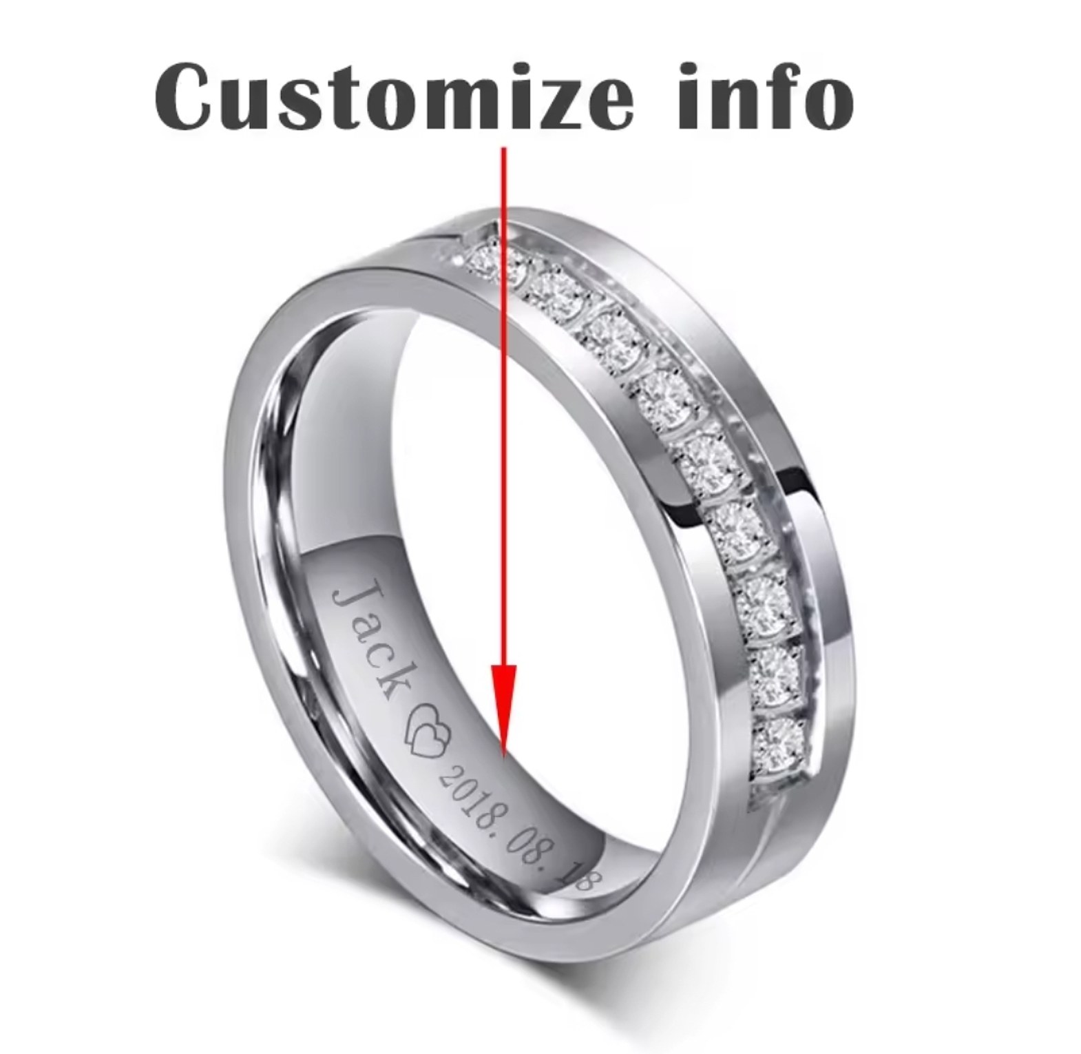 Stainless Steel Non Tarnish Couple wedding bands/rings  image