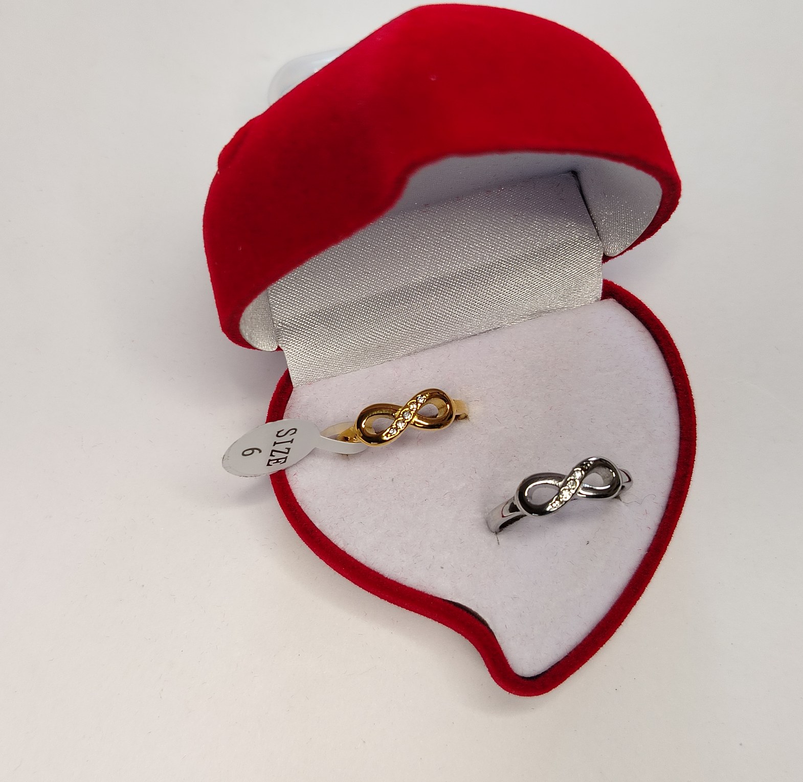 Stainless steel infinity promise ring image