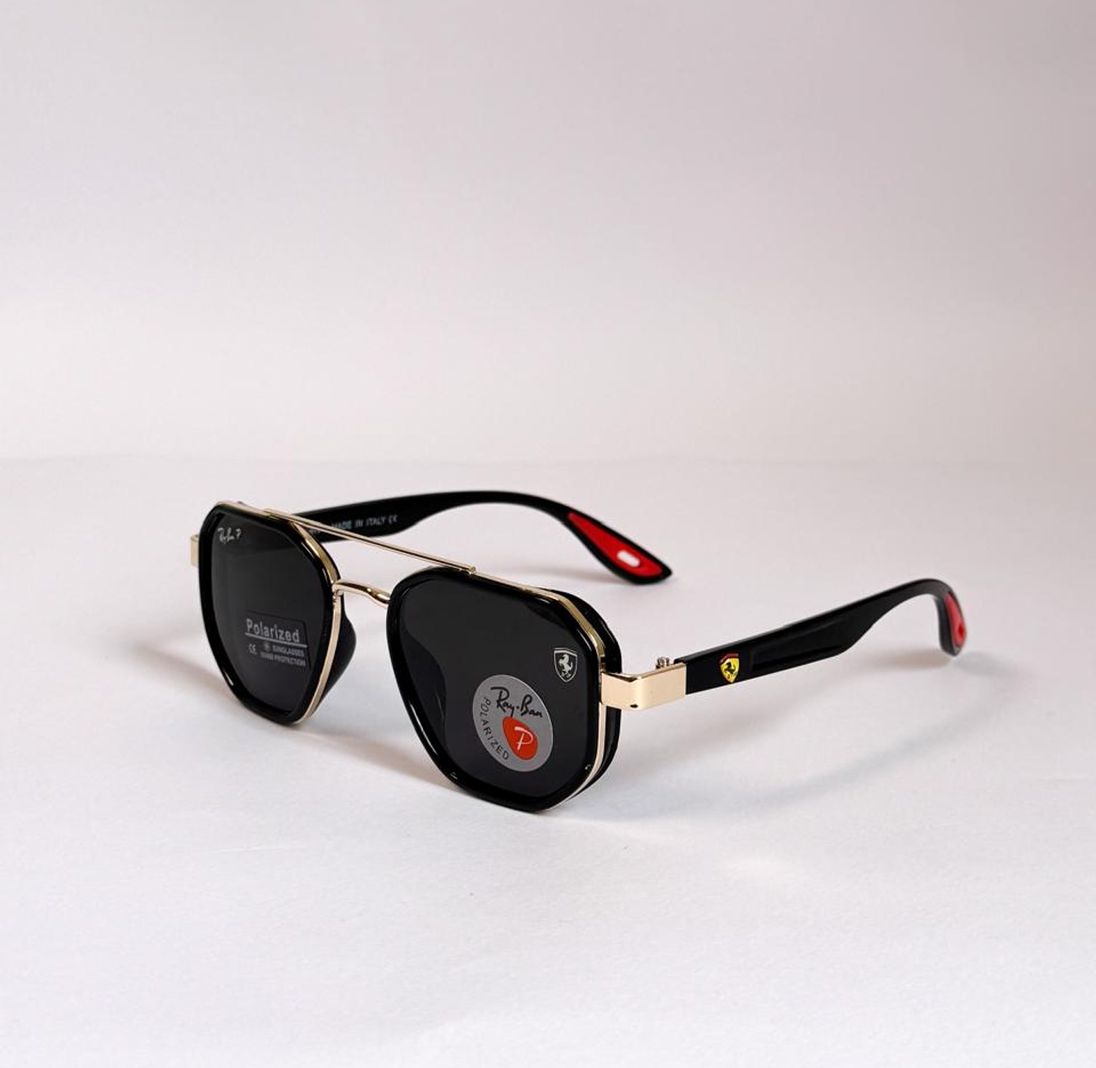 Rayban Hexagonal aviator Gold Black image