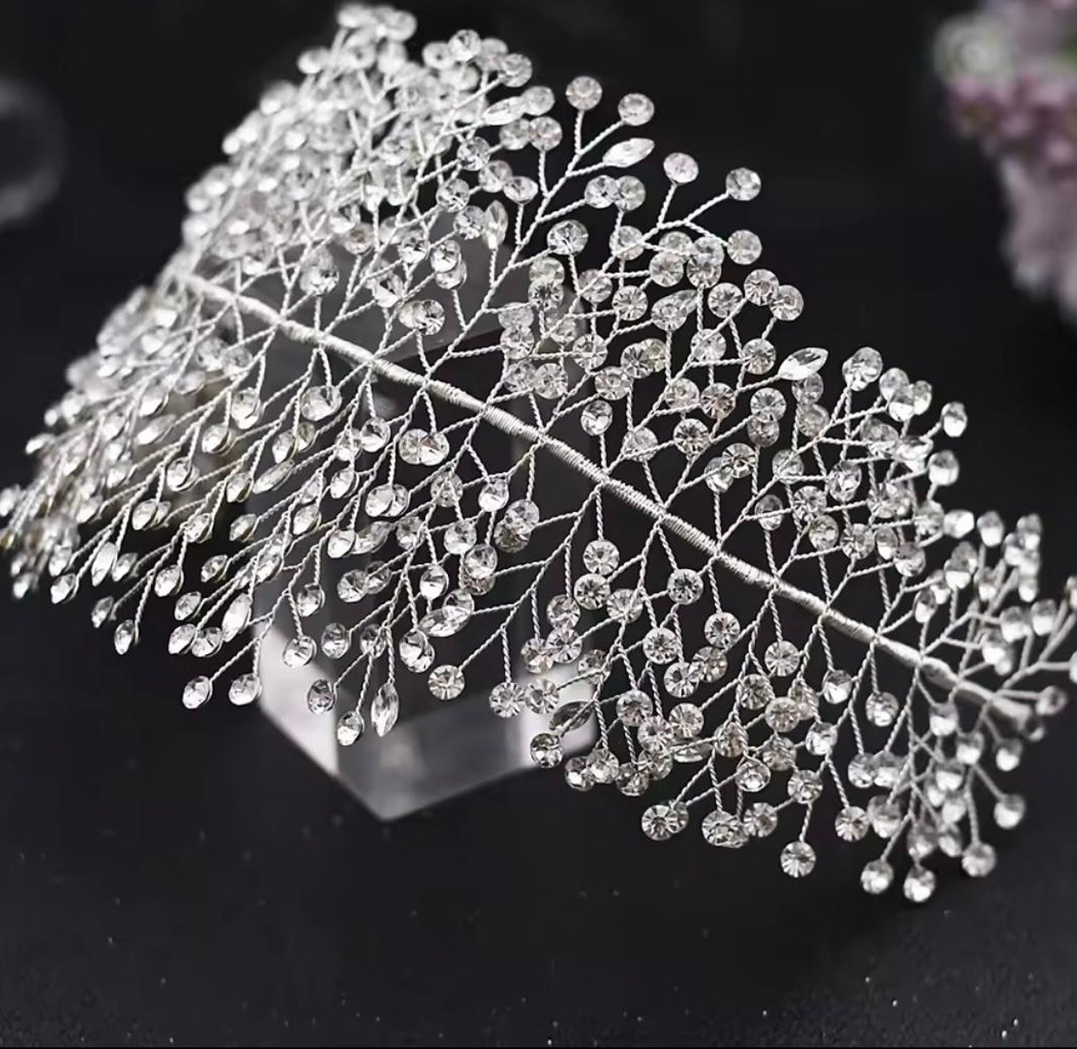 Celestial Branch Crystal Tiara Headpiece image
