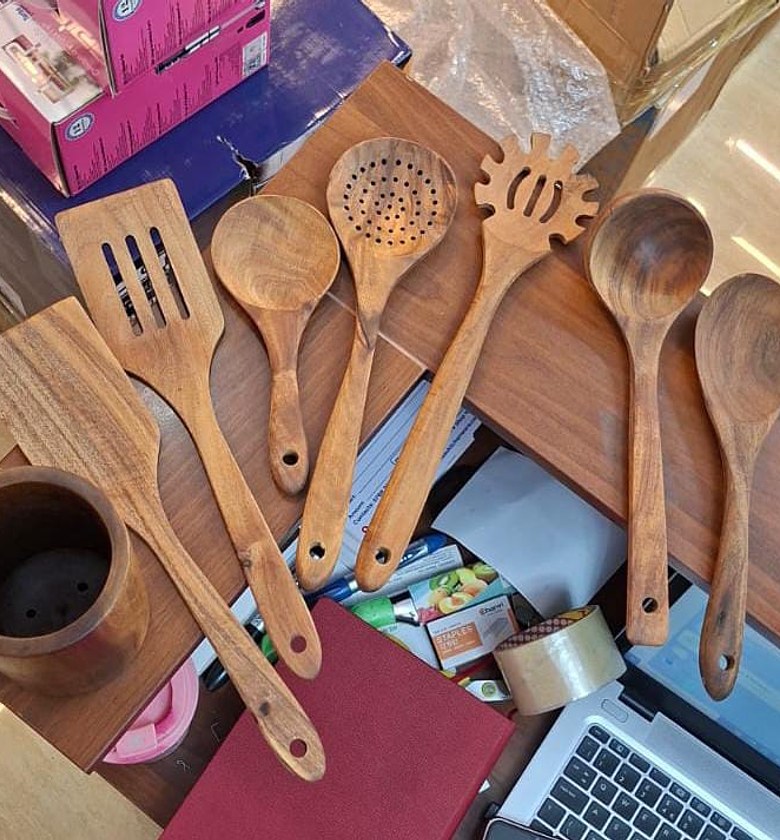8pcs wooden spoon set image