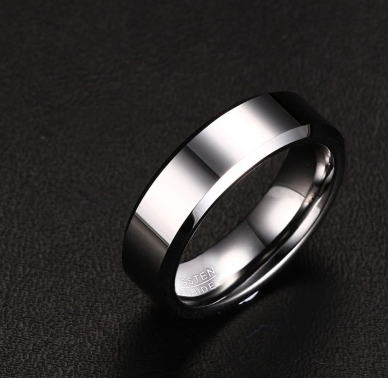 Tungsten carbide men's wedding band  image
