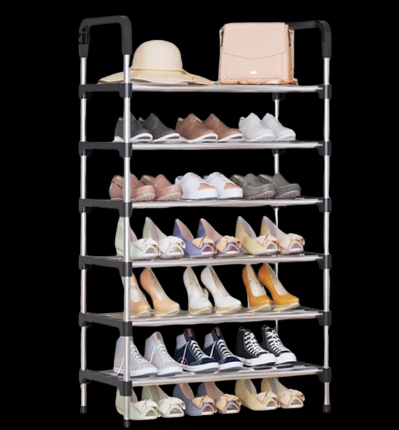 Shoe Rack. 6 Layers Metallic Shoe Rack Organizer- Easy To Assemble & Detach image