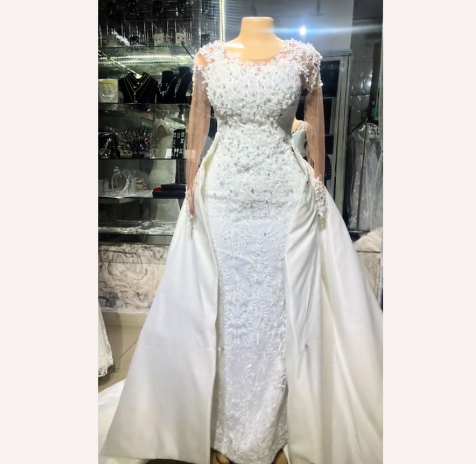 The Grand Reveal 2-in-1 Mermaid Gown with Overskirt - FOR HIRE image