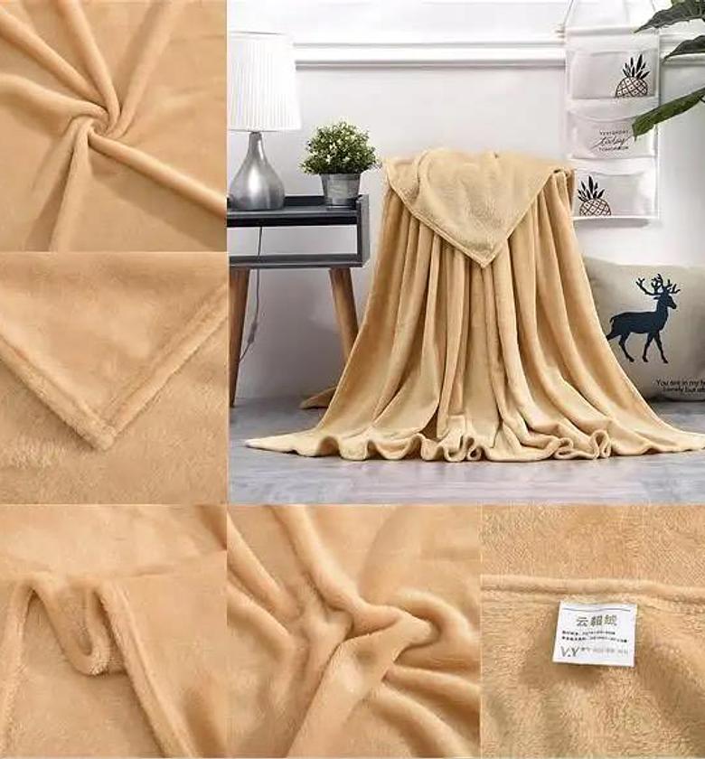 Various Color Comfortable Home Soft Flannel/Fleece Blankets image