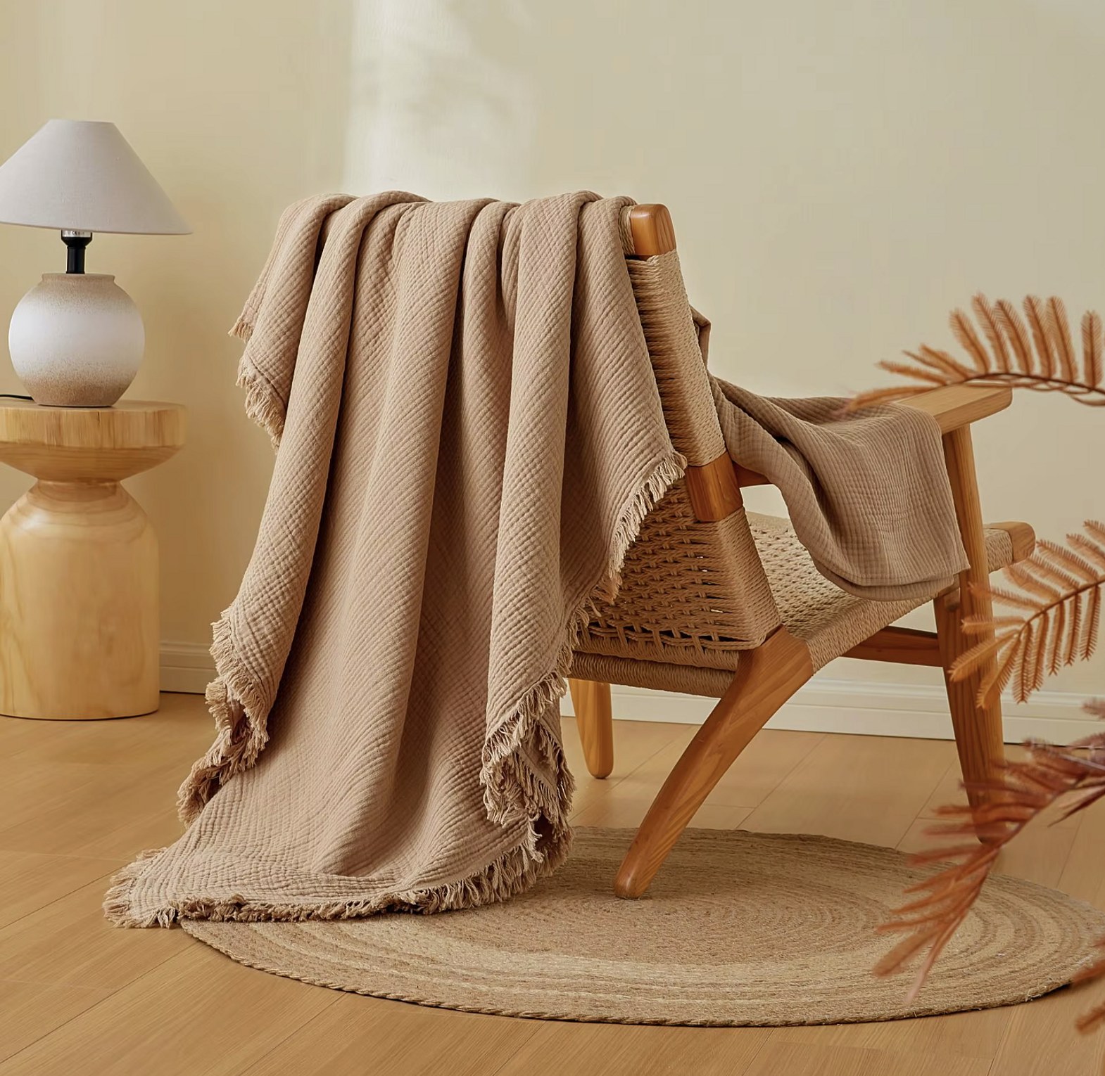 Mama’s Muslin Cotton Blanket – 4 Layer Gauze | Soft, Breathable & All-Season Comfort image