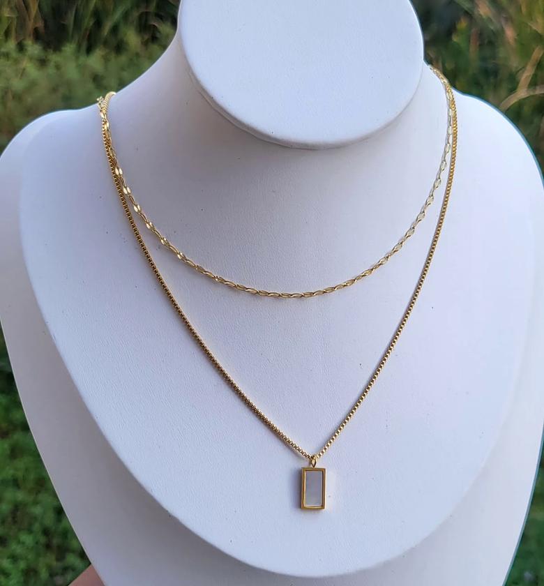 White Pendant Double  image