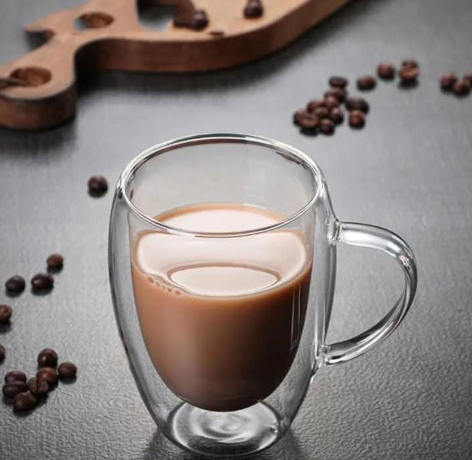 Coffee Cup Insulated Glass Coffee Mug (350ml) image