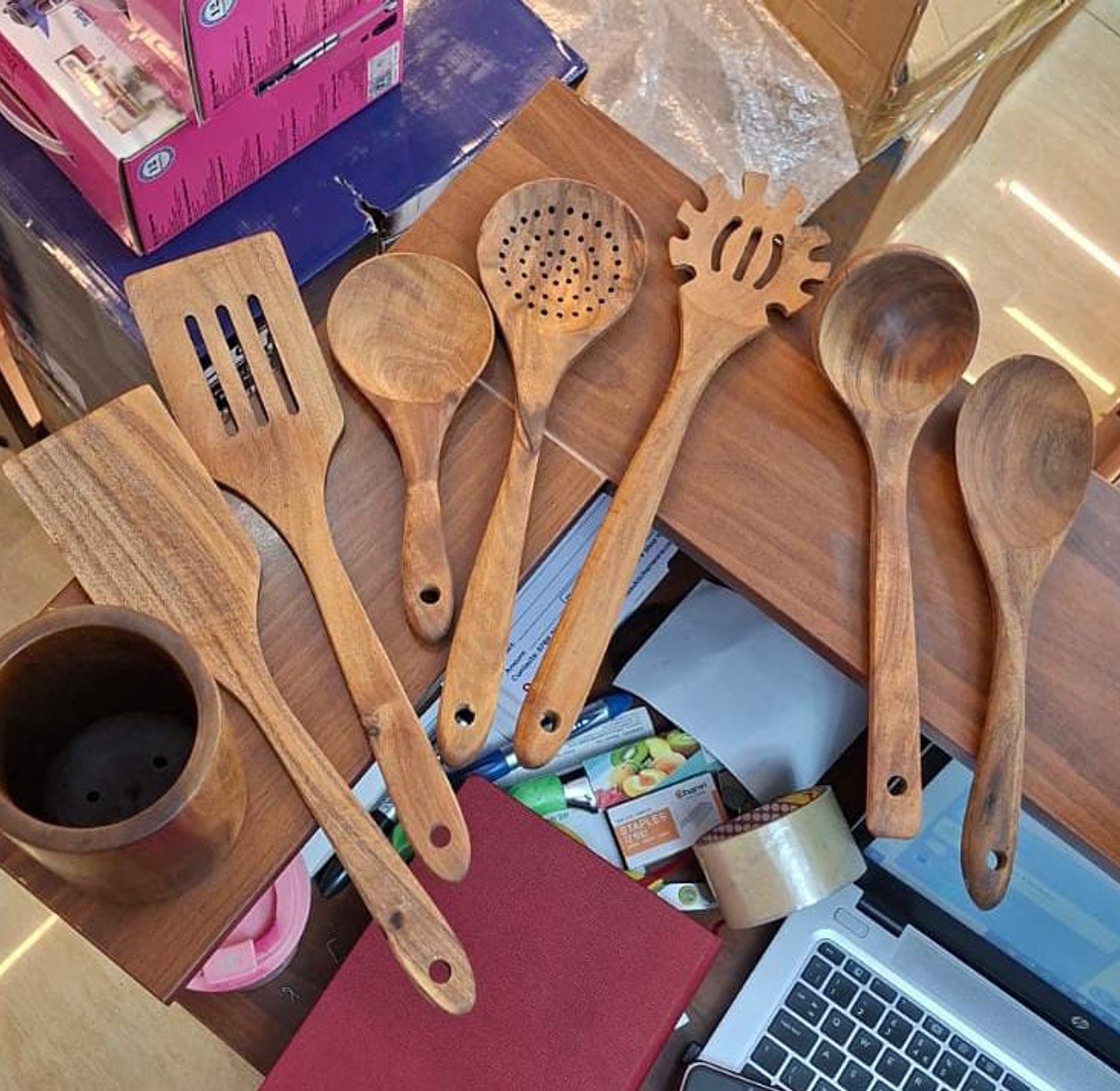 8pcs wooden spoon set image