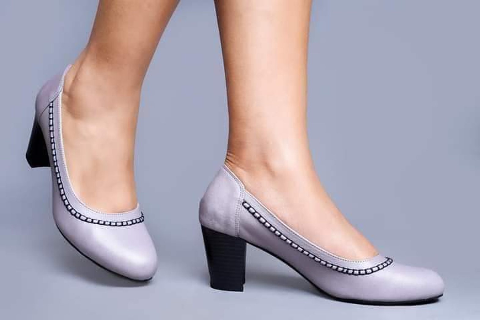Premium Turkish Pure Leather Classic Grey Shoes image