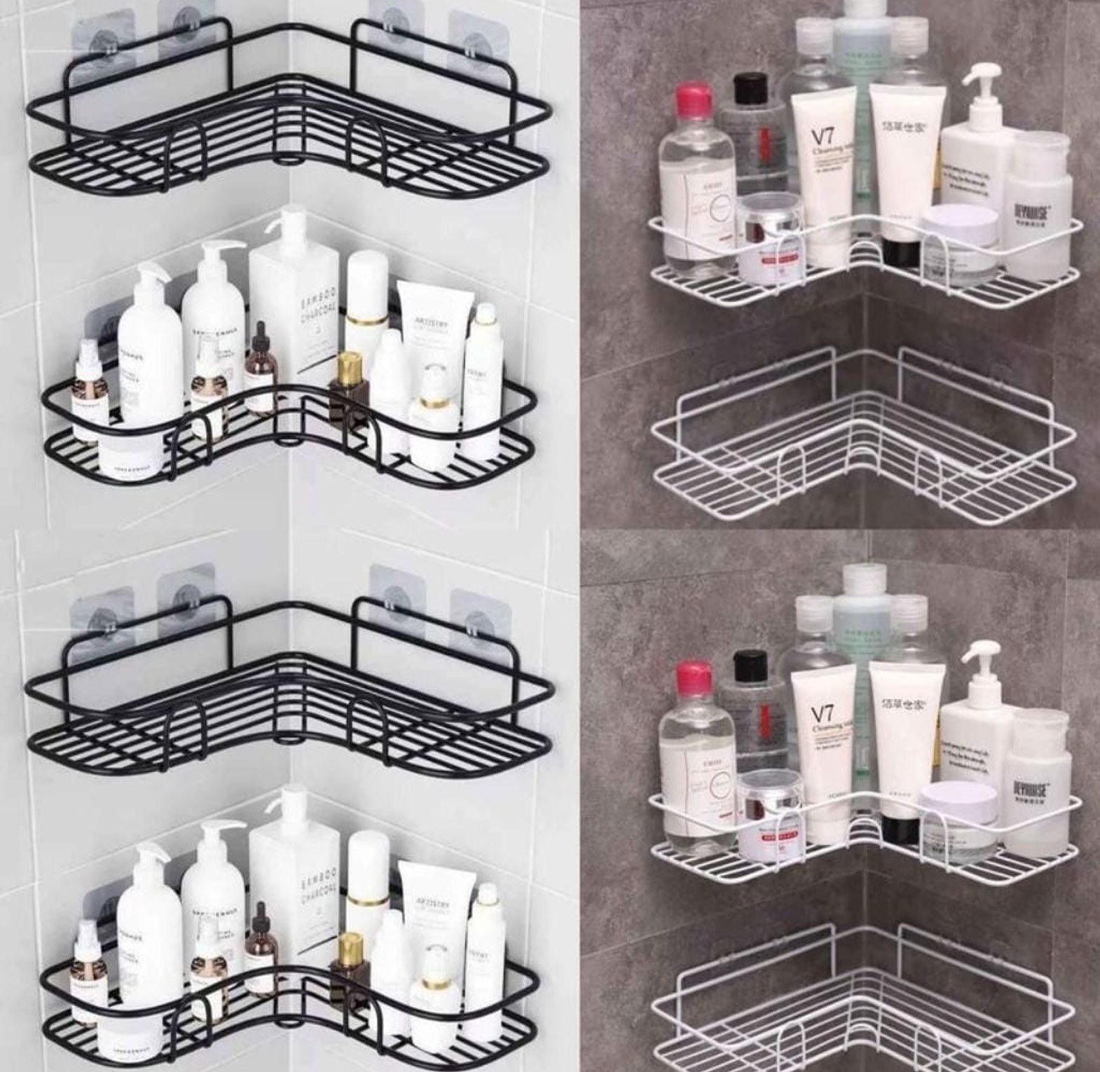 Bathroom/kitchen Corner shelf rack image