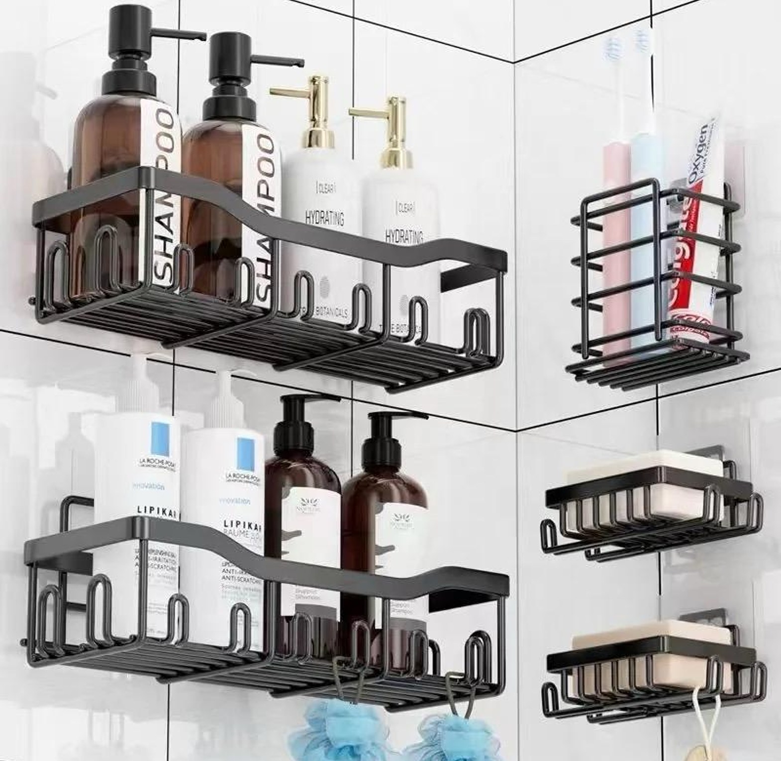 5pc bathroom organizer image