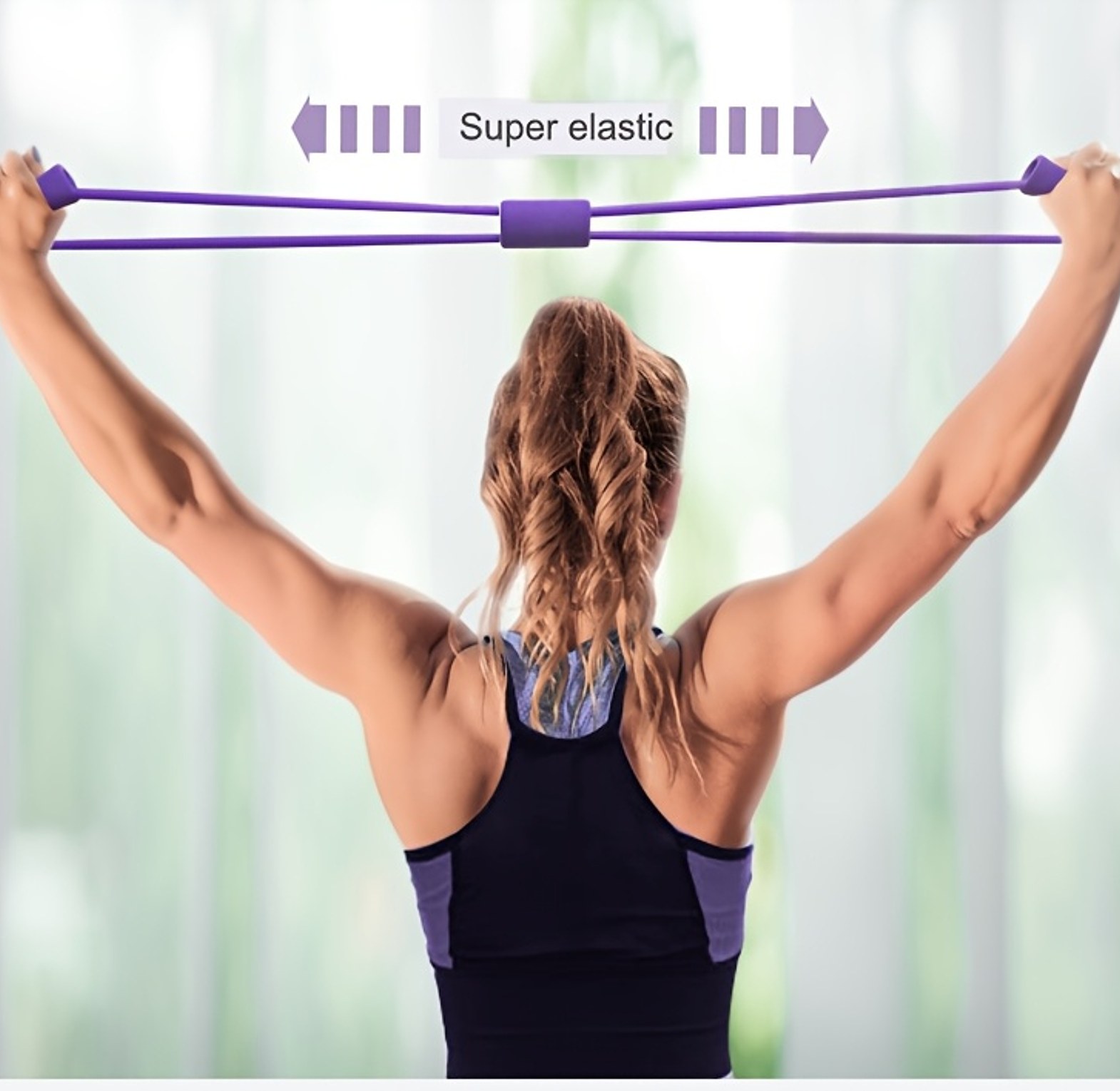8-Shape Resistance Band Yoga Pull Rope for Full Body Toning & Strength Training - Portable Home Gym Equipment image
