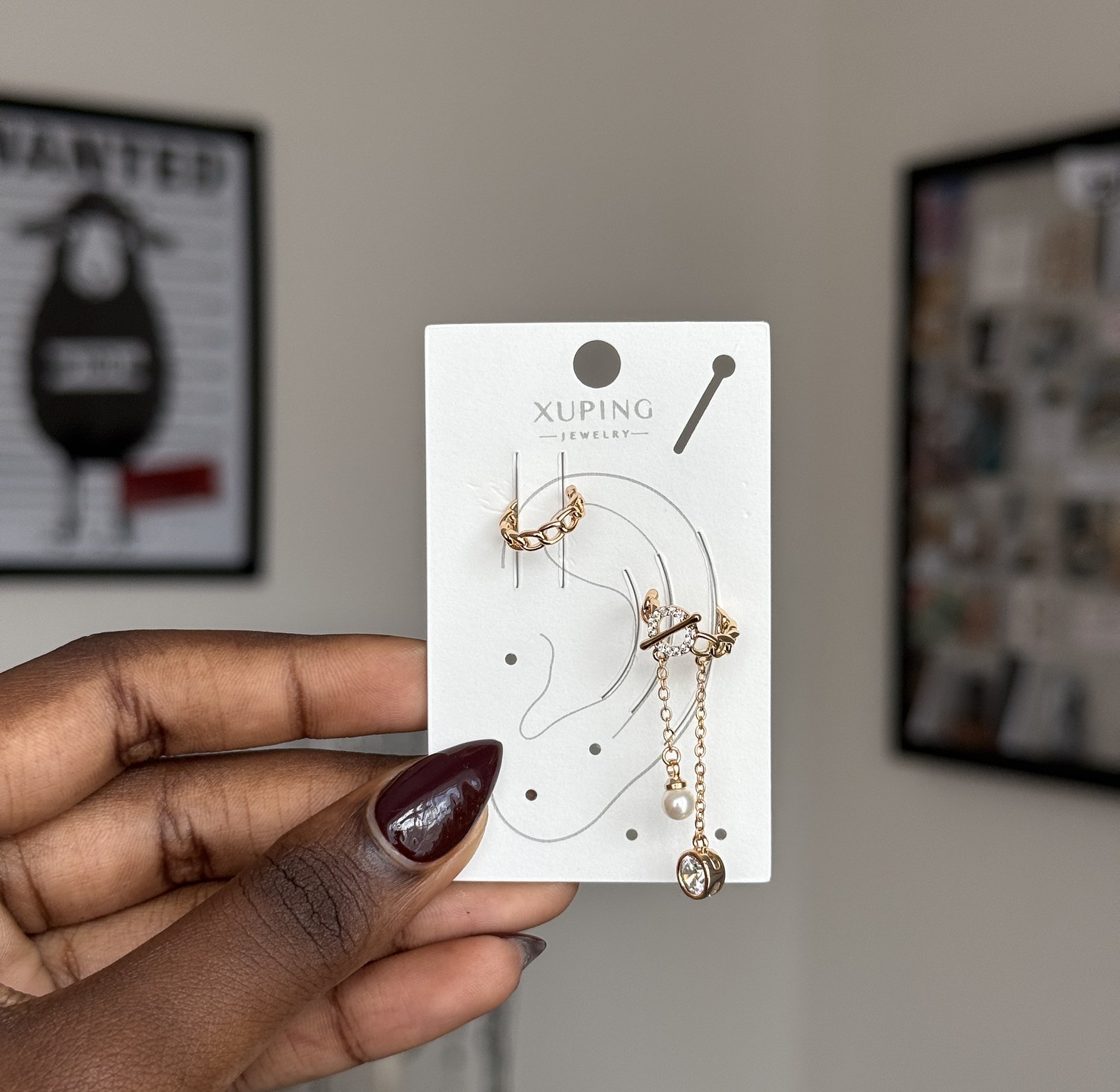 Orbit Tassel Duo Ear cuff image