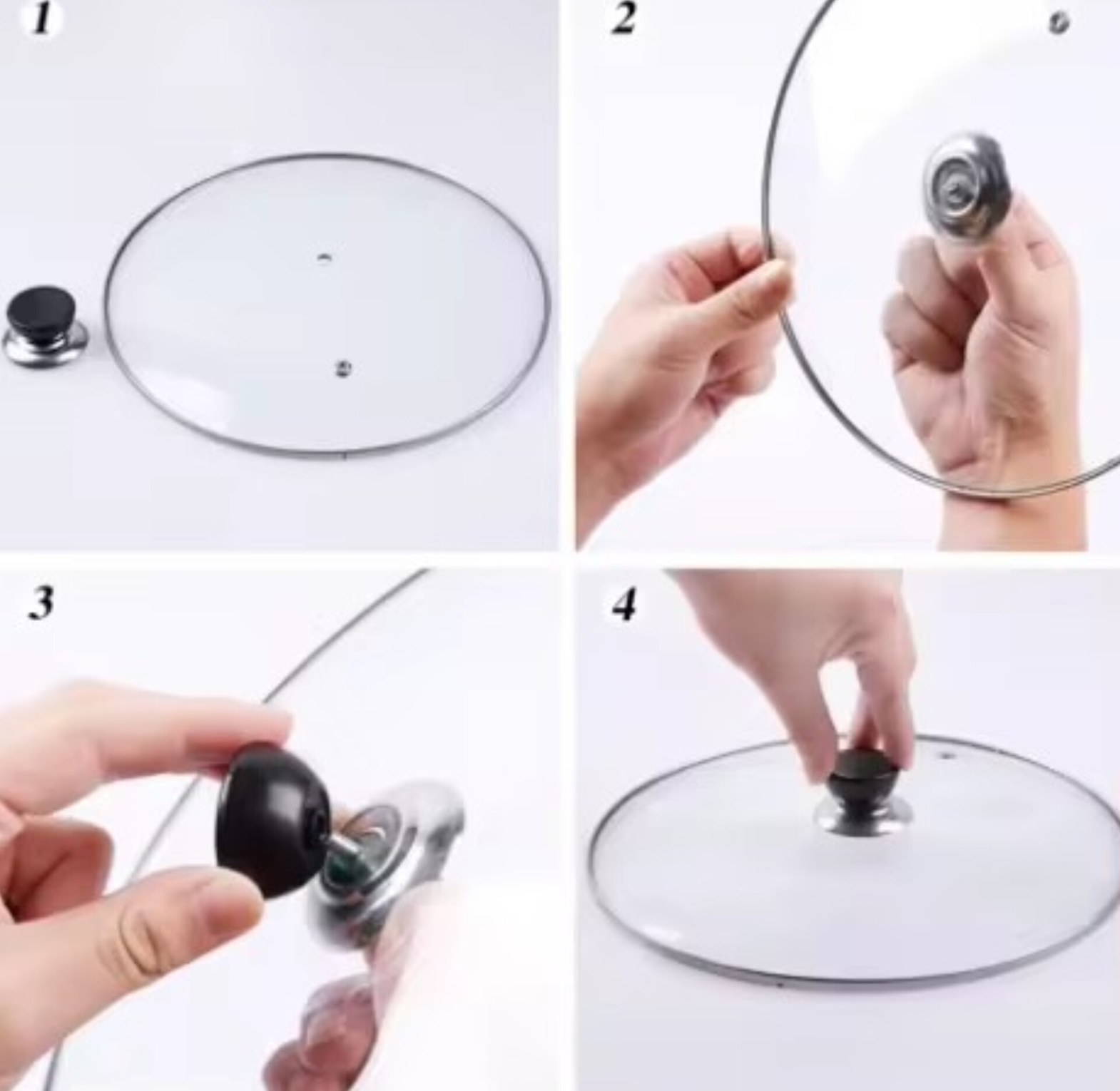 Stainless Steel Lid Replacement Knob, Pot Lid Handle image