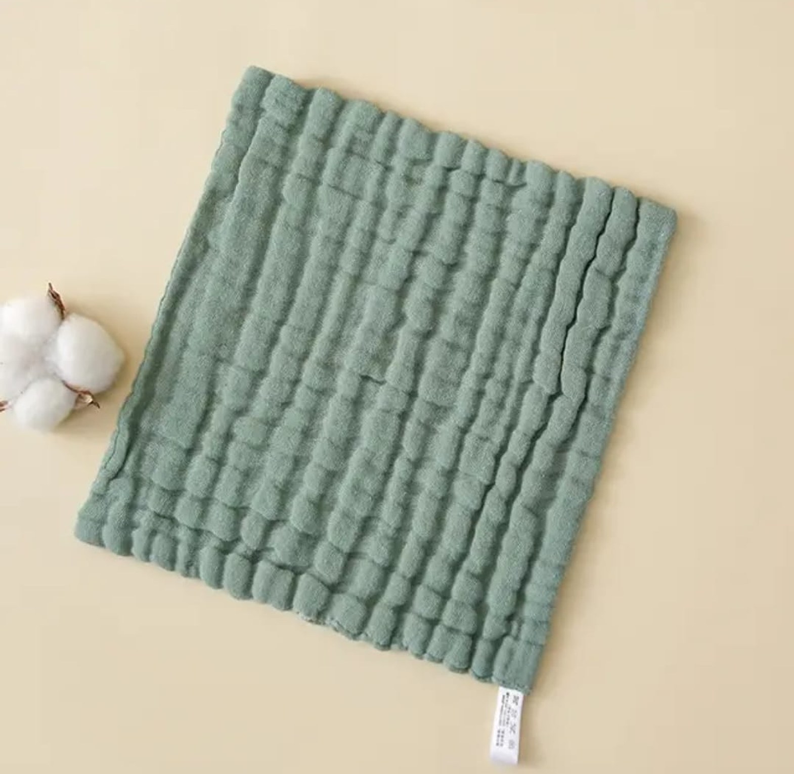 Baby Muslin Wash Cloths - Bubble Weave image