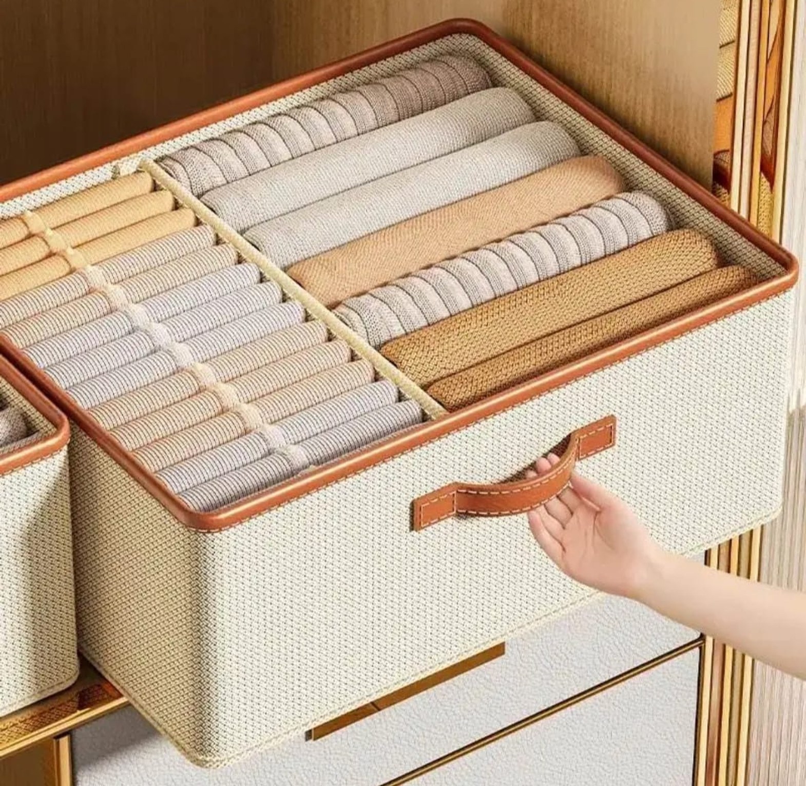Foldable Closet Organizer with Removable Dividers image