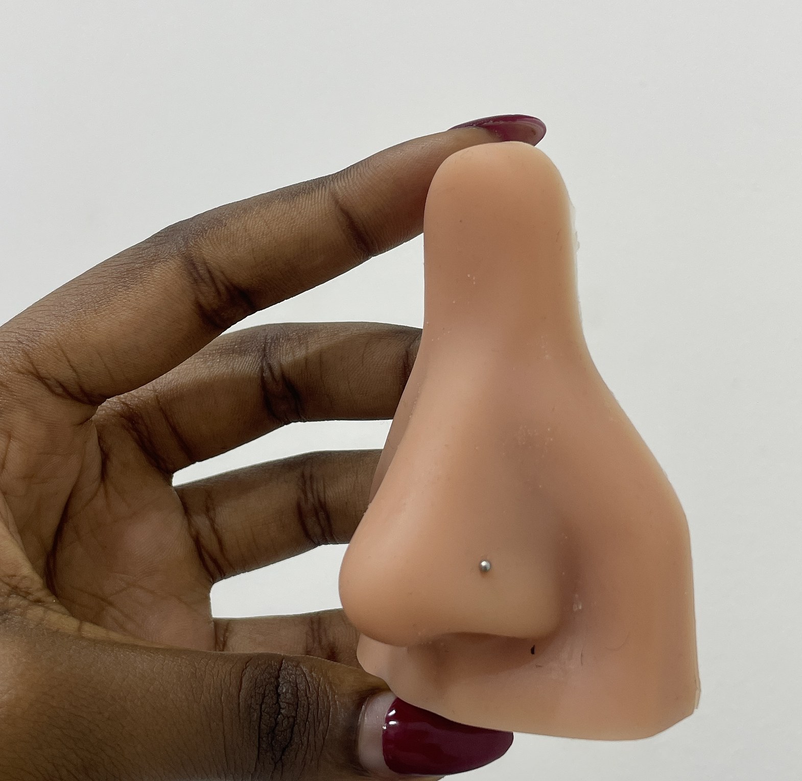 Solid cork screw nose ring  image