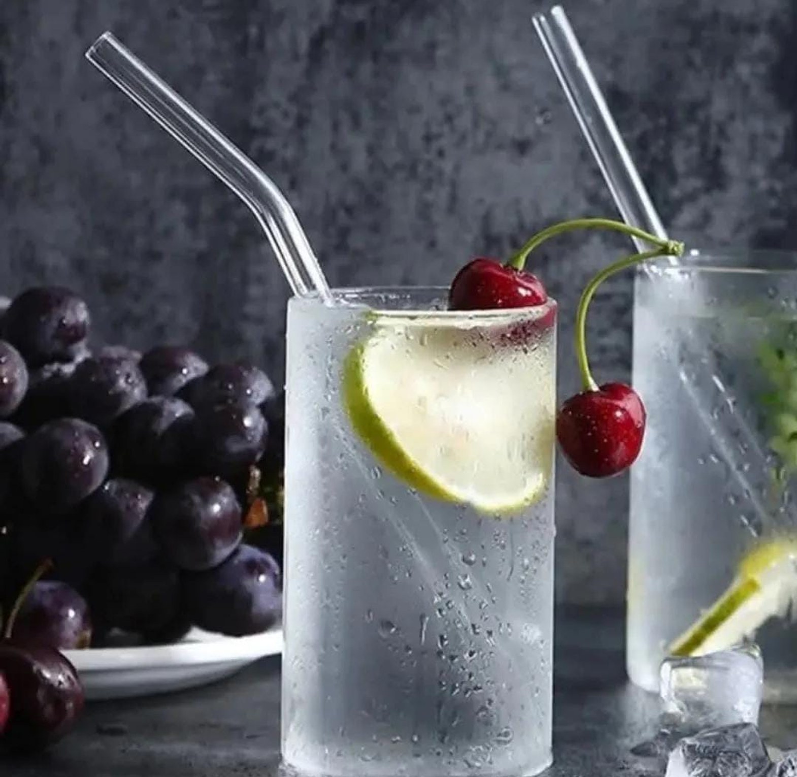 4 Pcs Reusable Glass Straws image