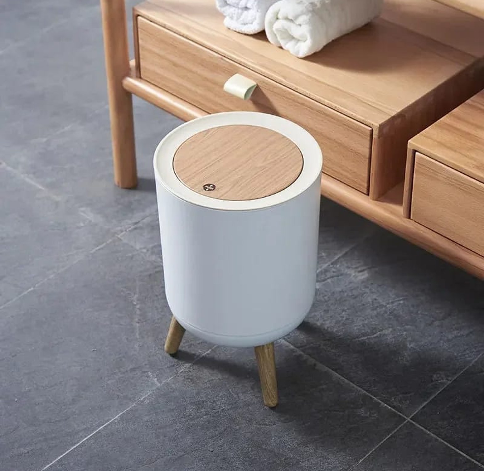 Garbage Container with wood grain cover image