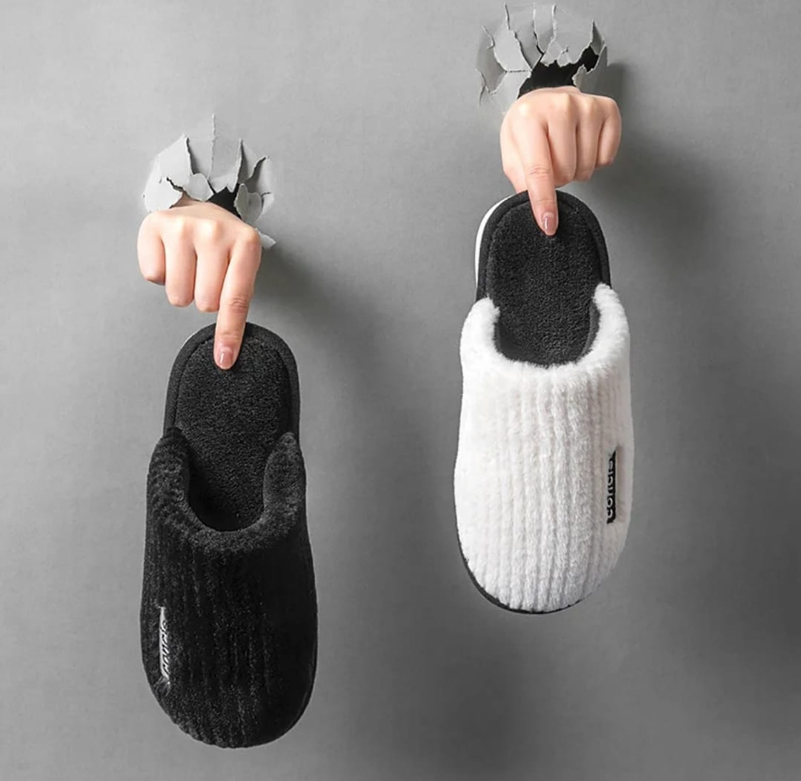 Fuzzy Winter Plush House Slippers image