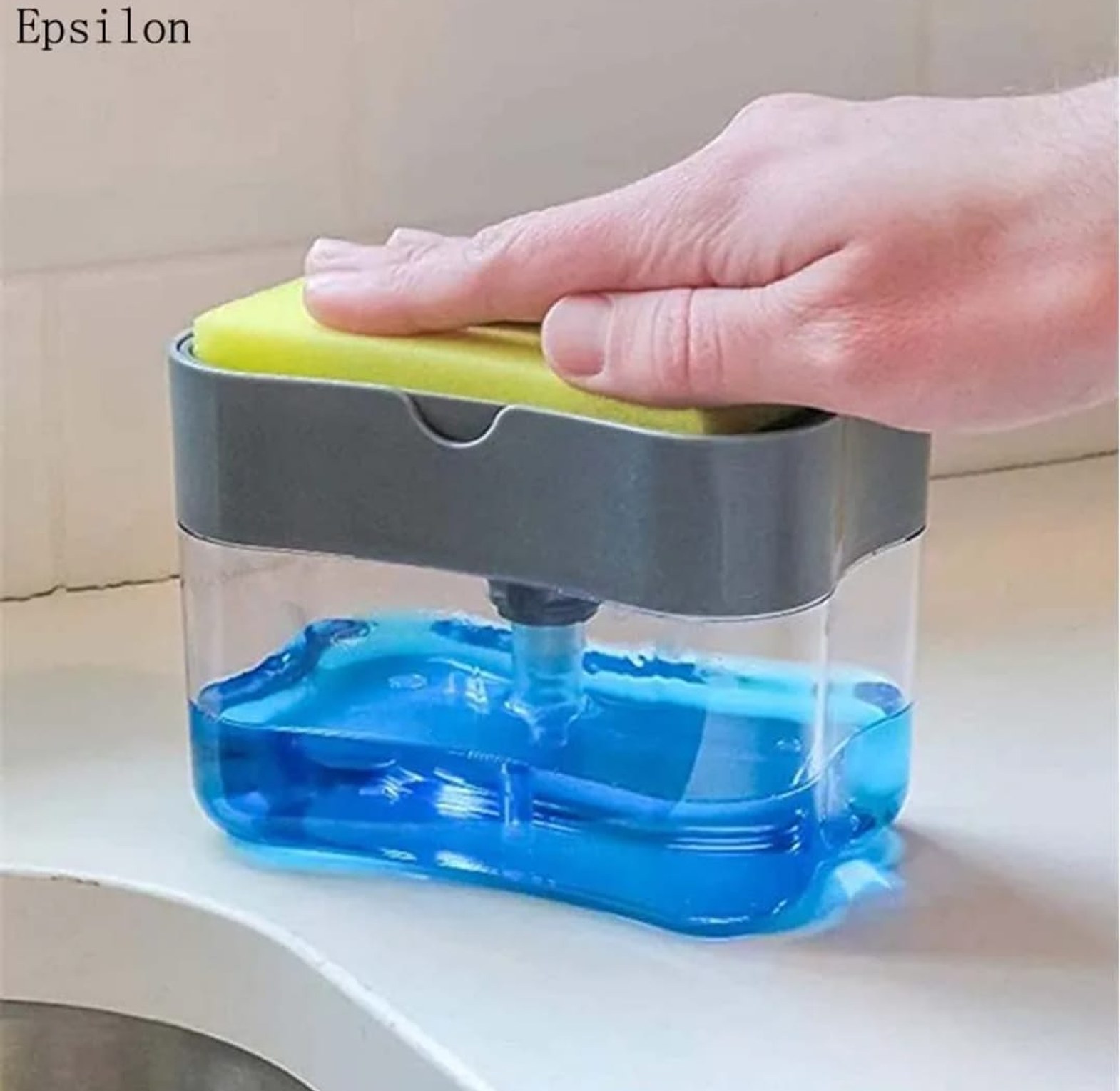 Dish Soap Dispenser and Sponge Holder image