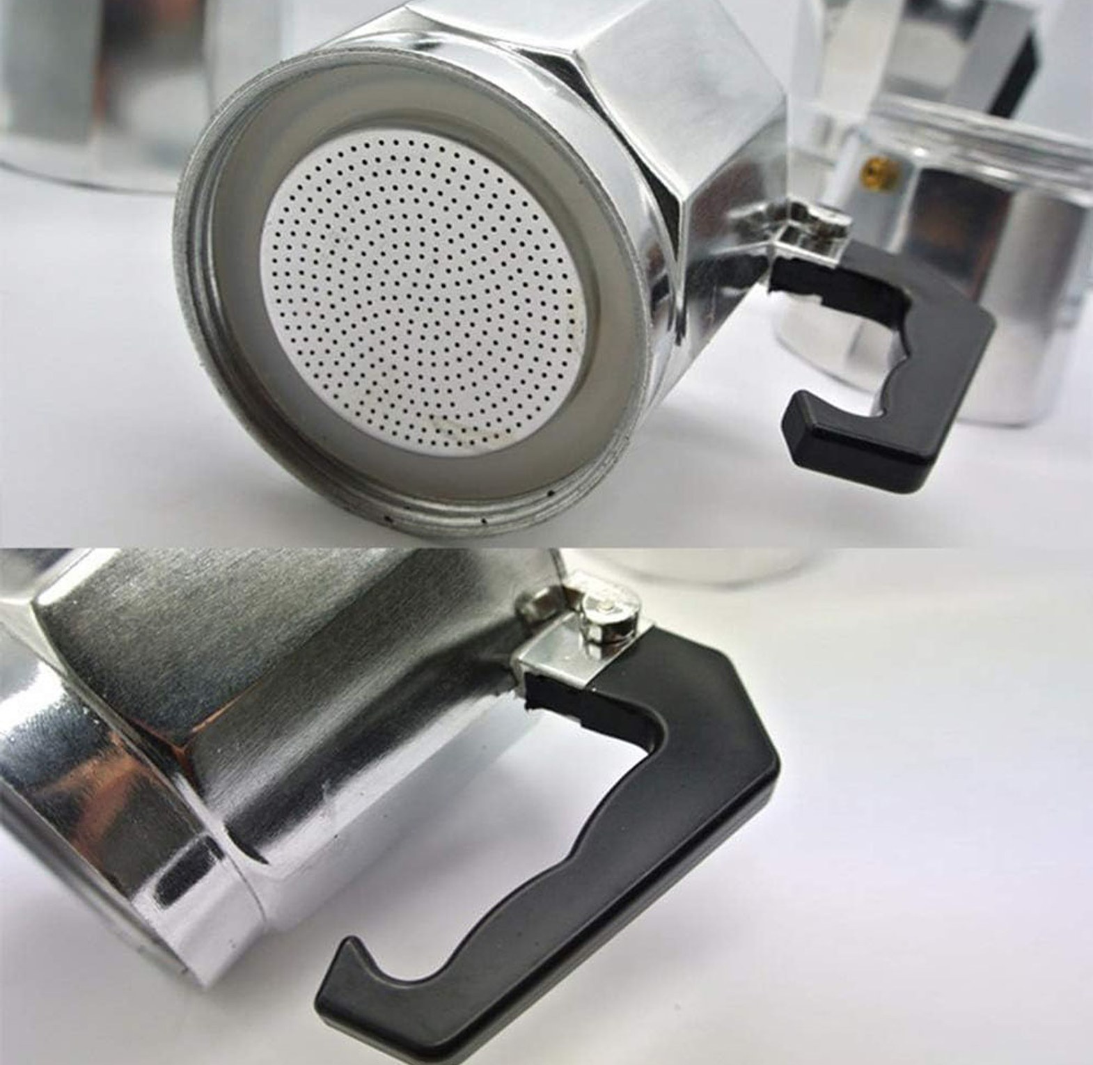 600ml Aluminum Moka Pot Stovetop Espresso Maker - 12 Cup Large Mocha Pot for Gas & Electric Stoves - XL Coffee Brewer image