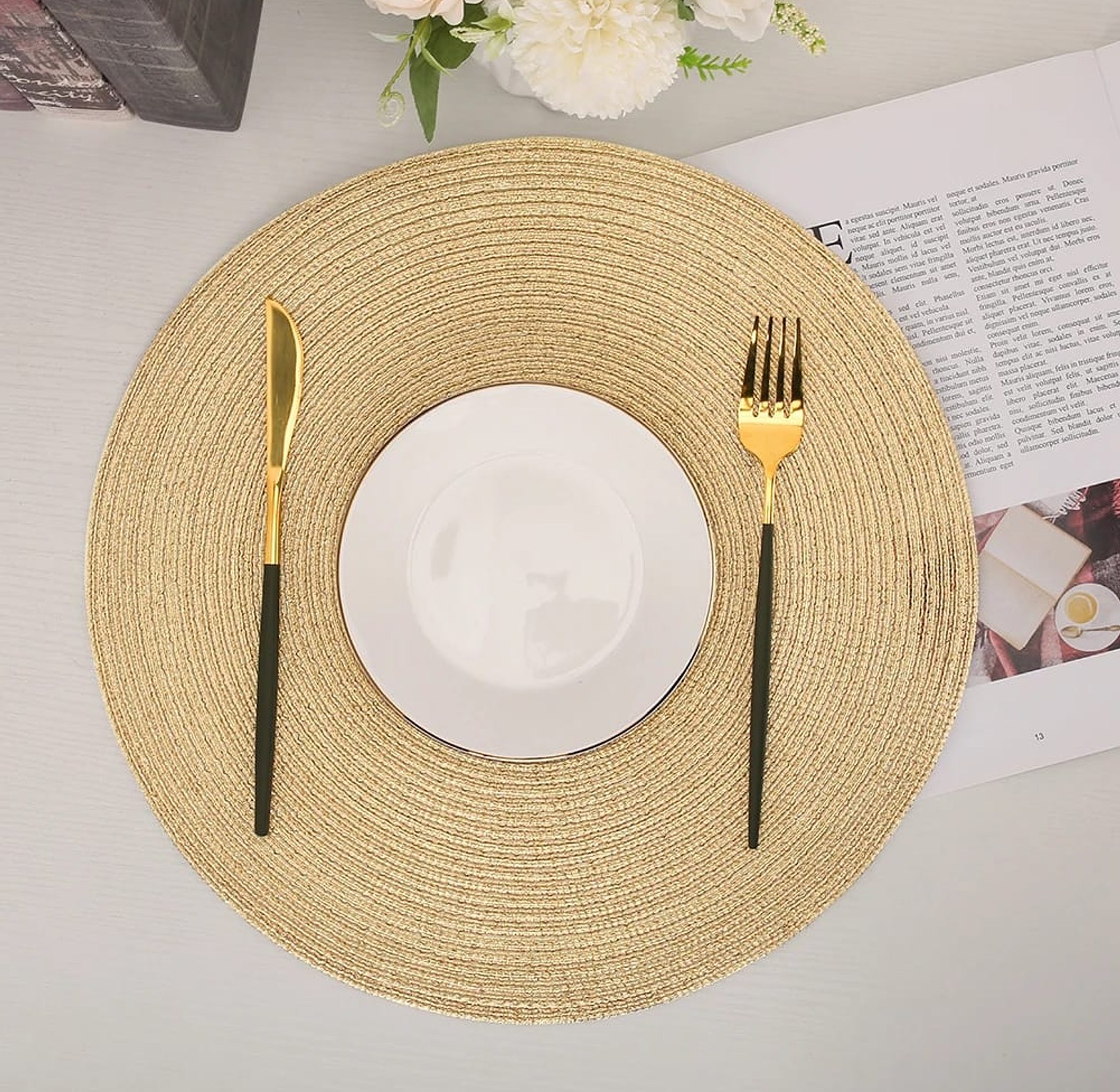 38cm Round Woven Pot Mat image