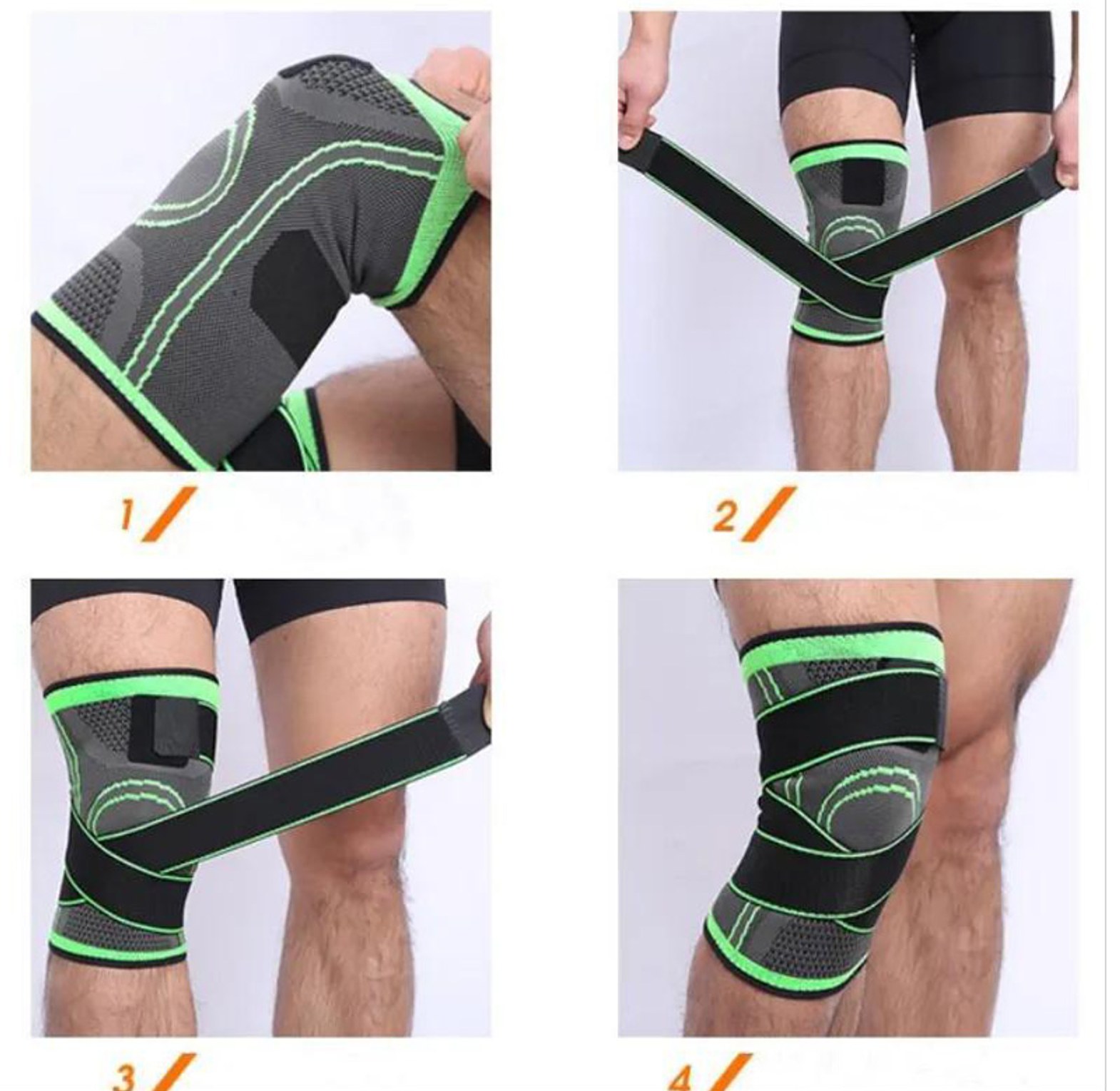 Adjustable Professional Knee Support Braces Pair for Sports, Gym and Joint Pain Relief image