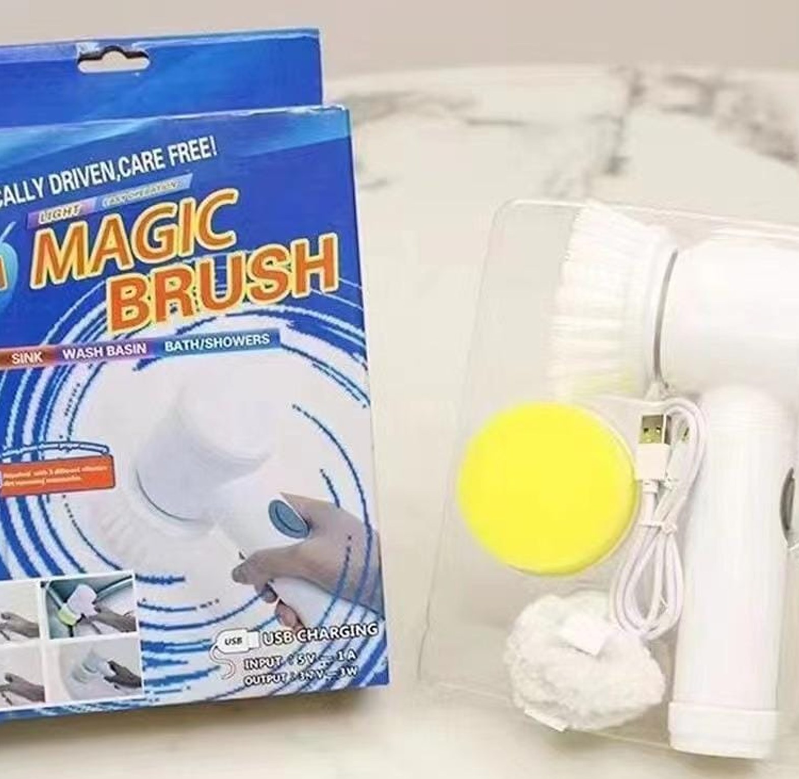 USB Rechargeable Magic Cleaning Brush (3-in-1) image