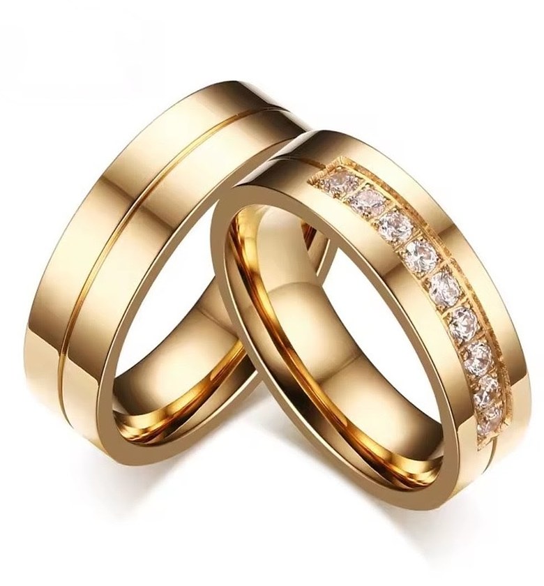 Stainless Steel Non Tarnish Couple wedding bands/rings  image