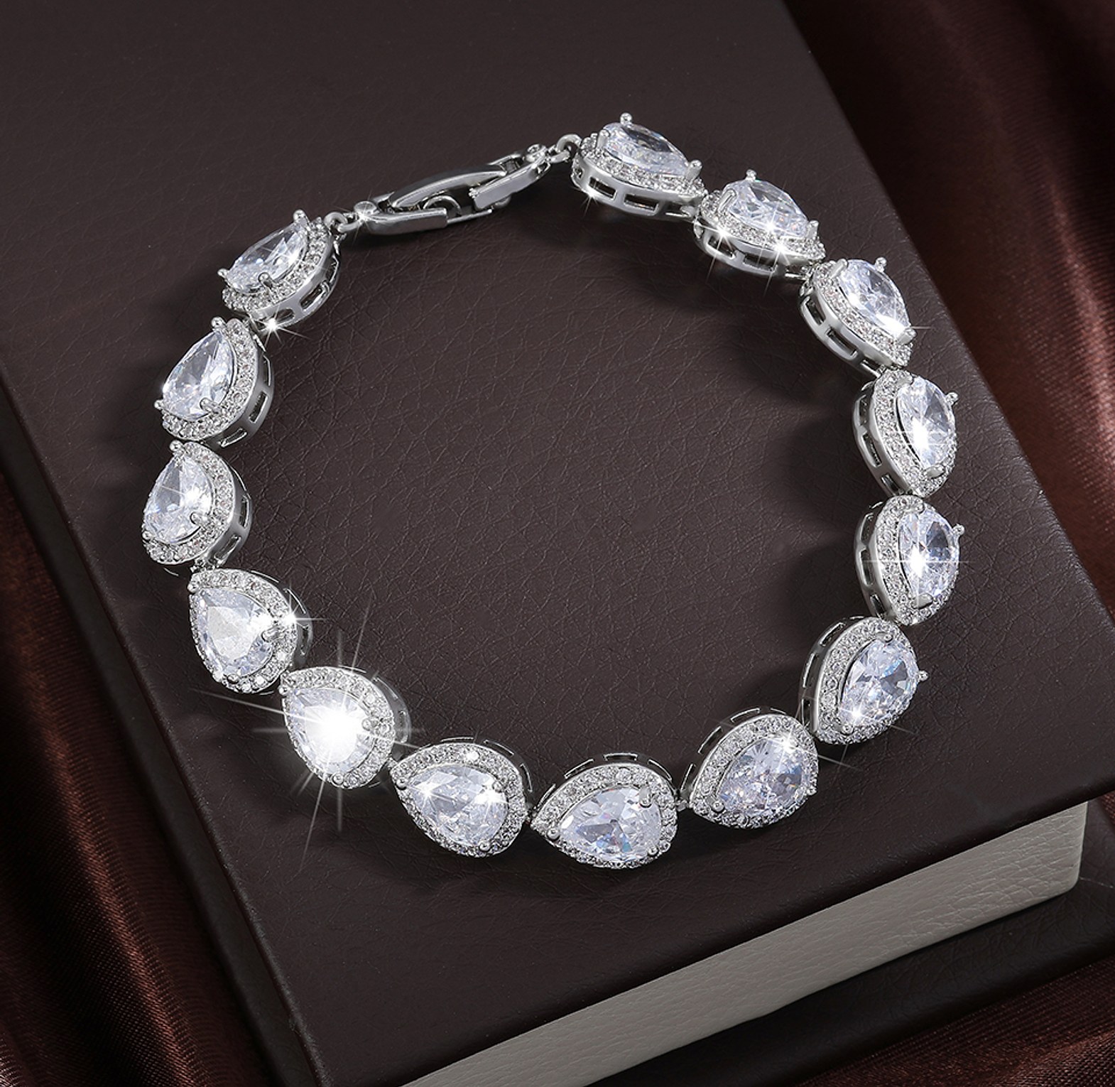 Water Drop Cubic Zirconia bracelets image