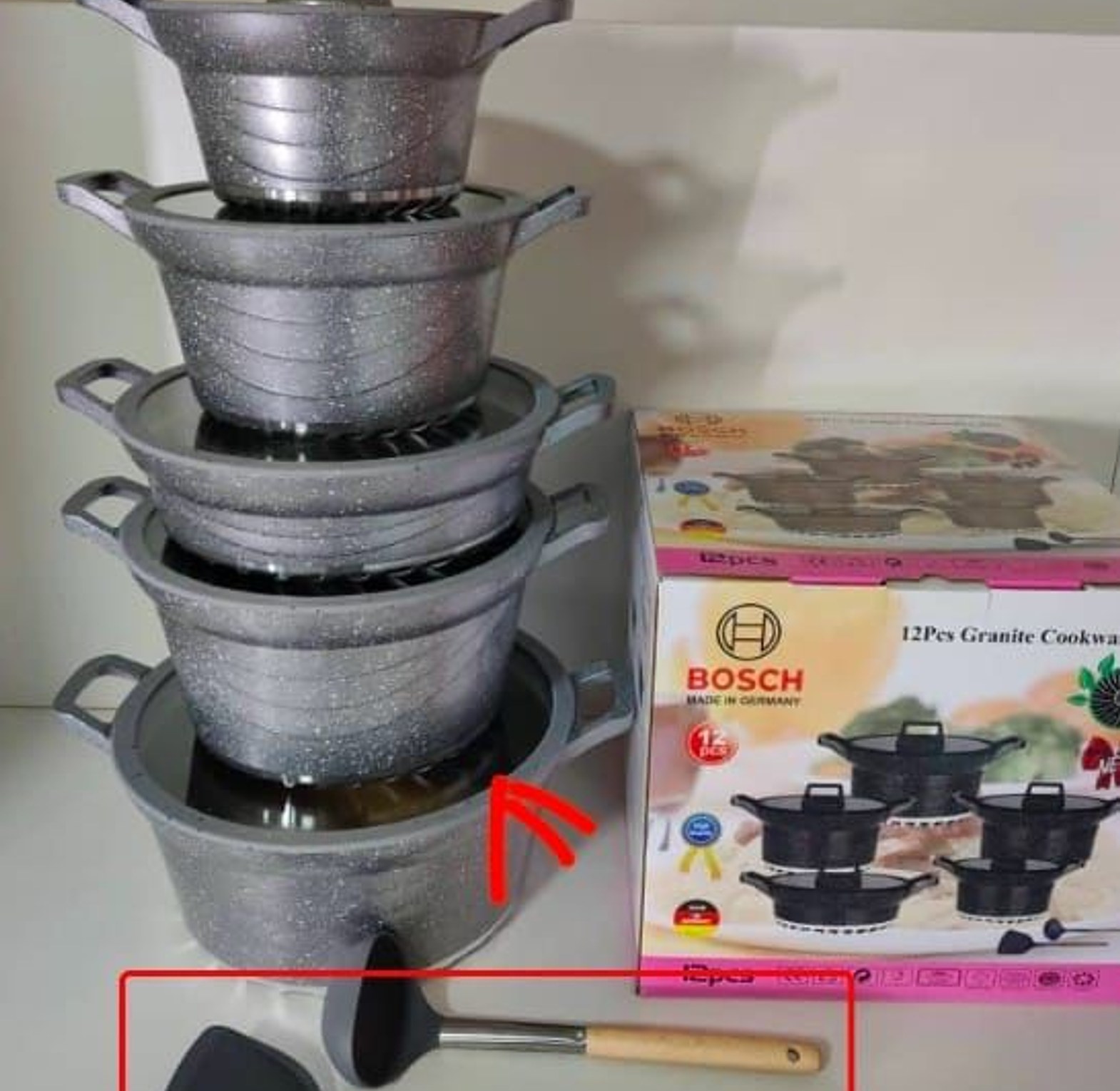 Bosch 10-piece Granite Non-Stick Cookware Set. image