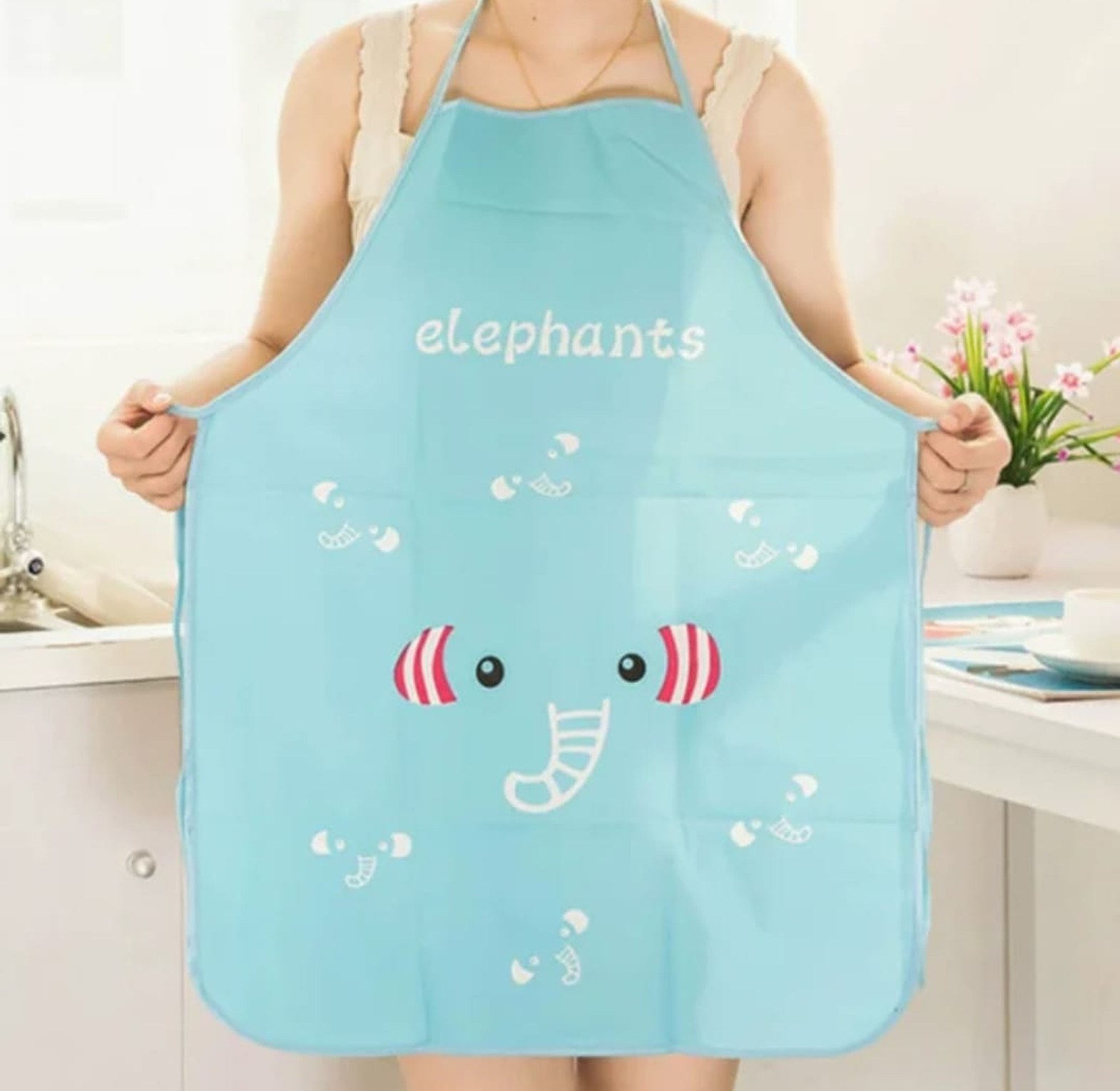 Kids Waterproof Art Apron Oil-Proof Children Cooking Painting Aprons - Cute Cartoon Designs for School & CBC image