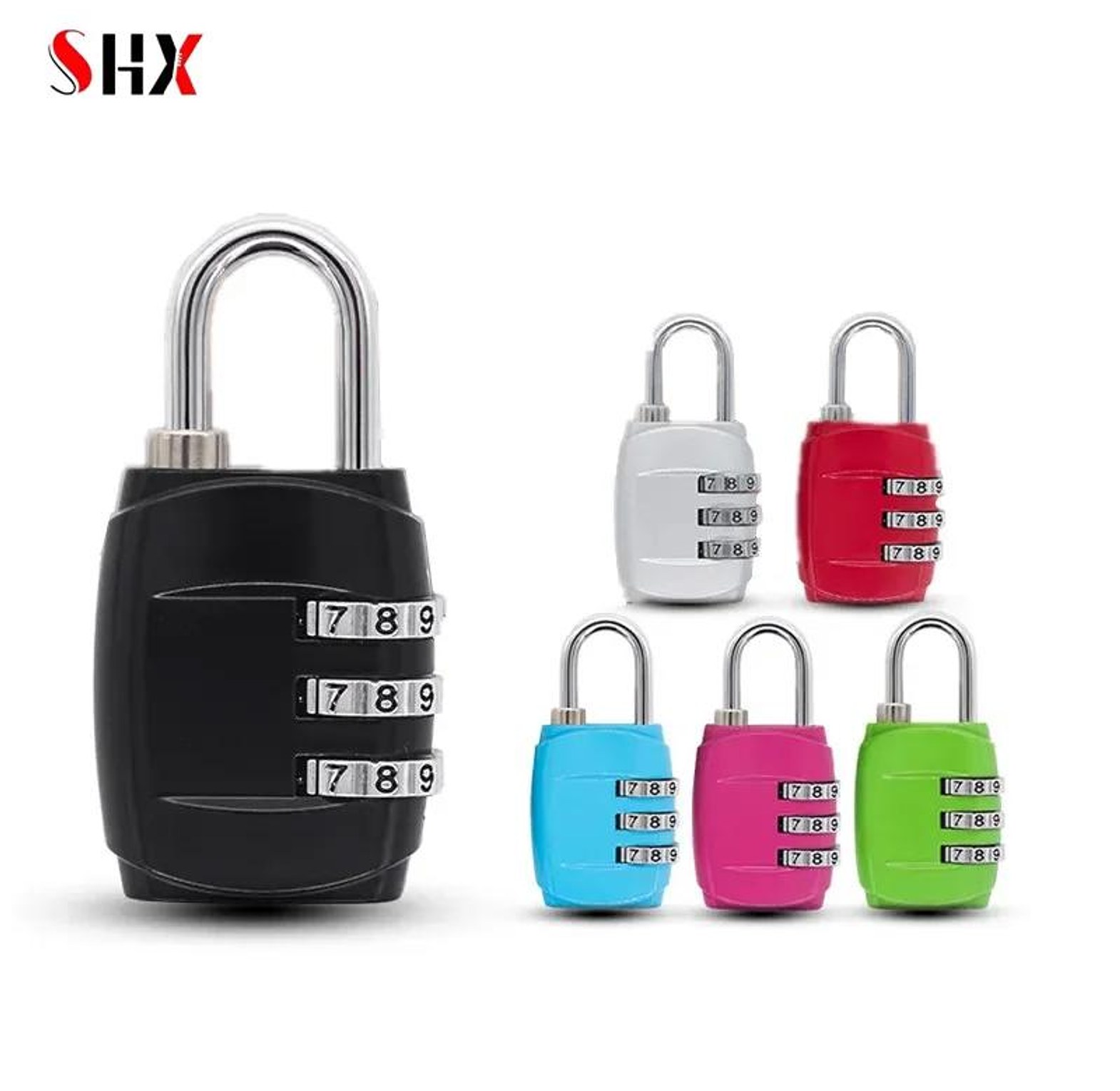 3 Digit Combination Padlock For Luggage, Travel, Backpacks image