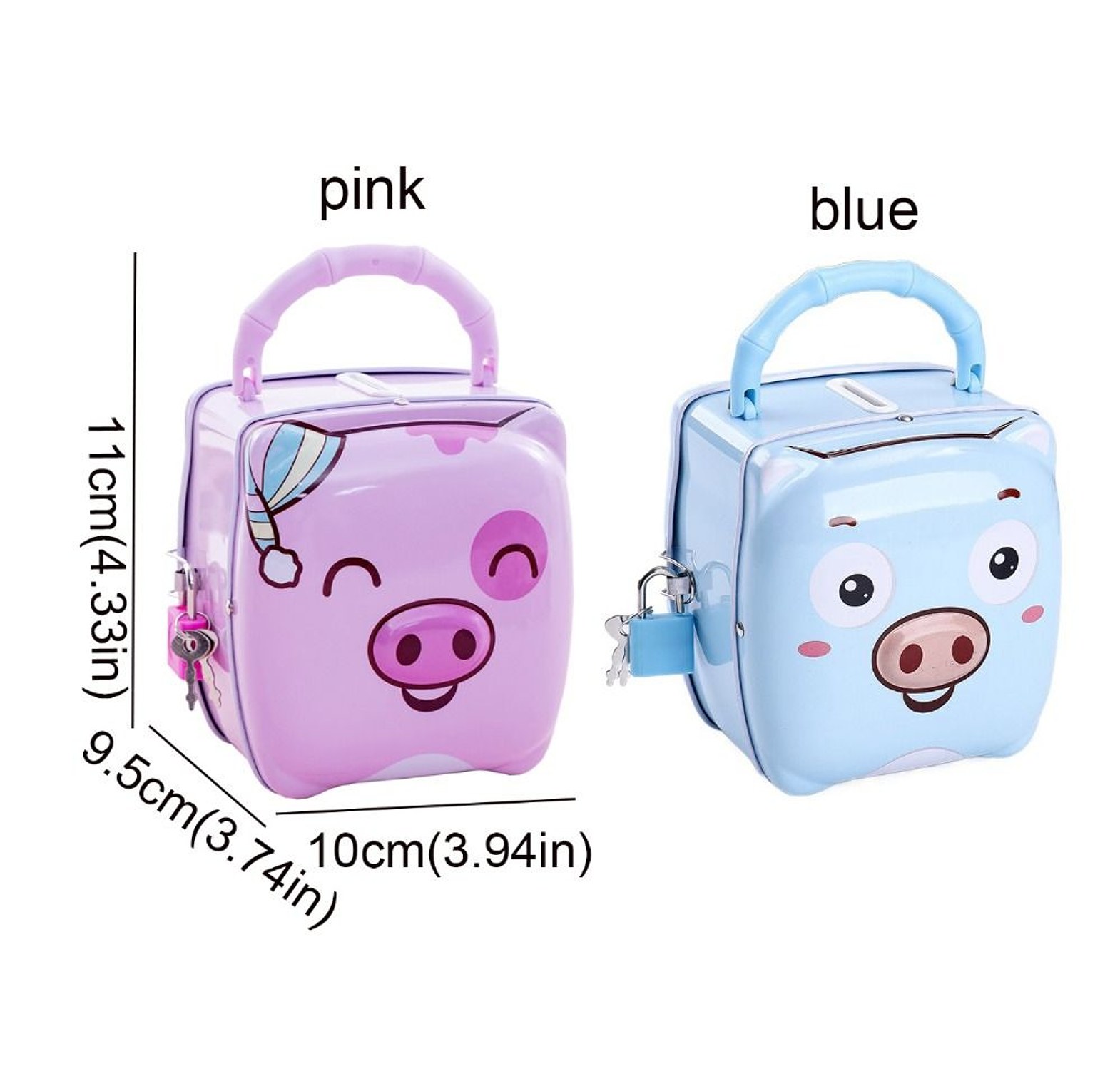 Piggy Bank, Kids Money Box With A Lock image