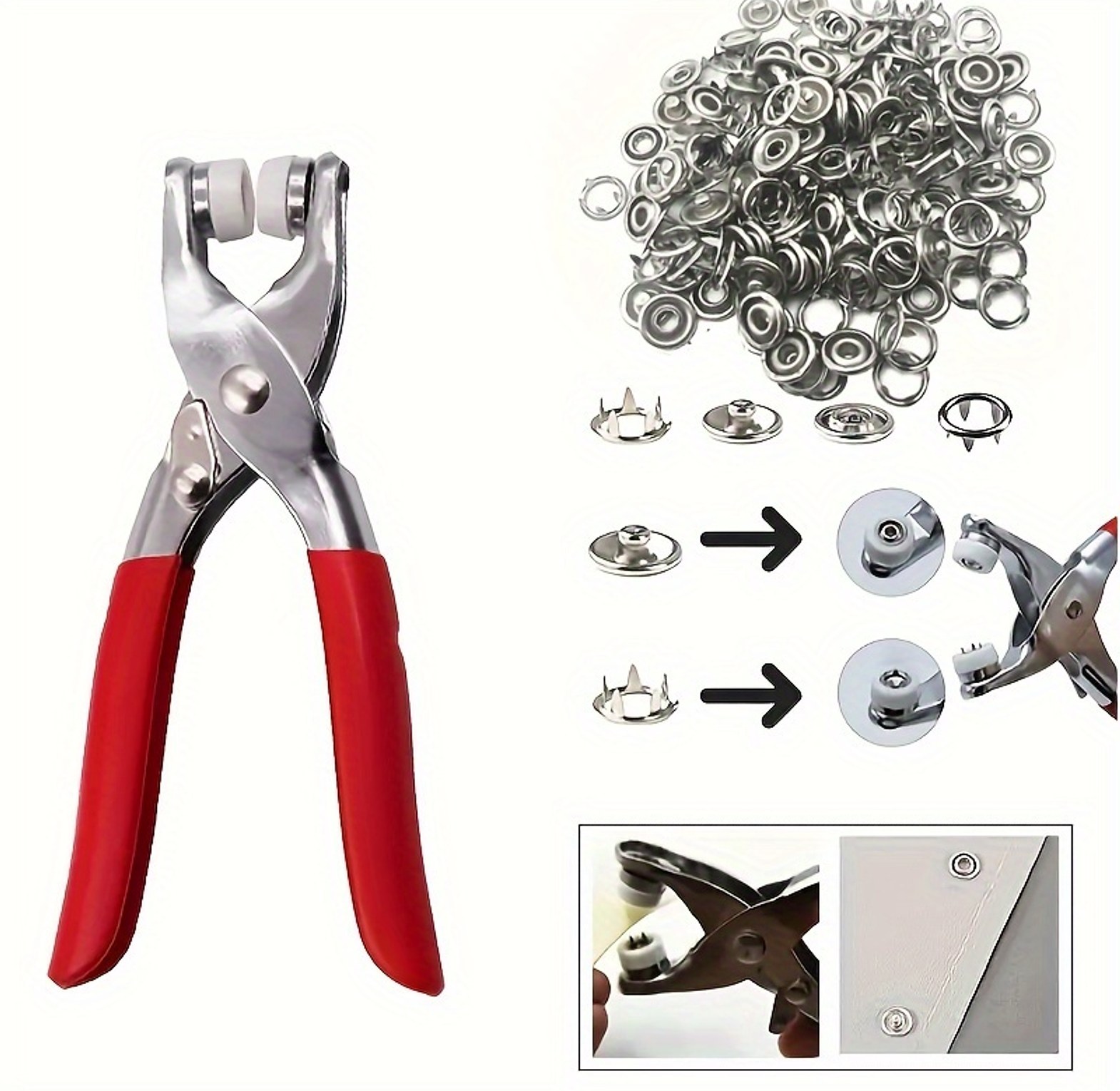 Snap Button Or Buckle Installation Tool Or Pliers Set image