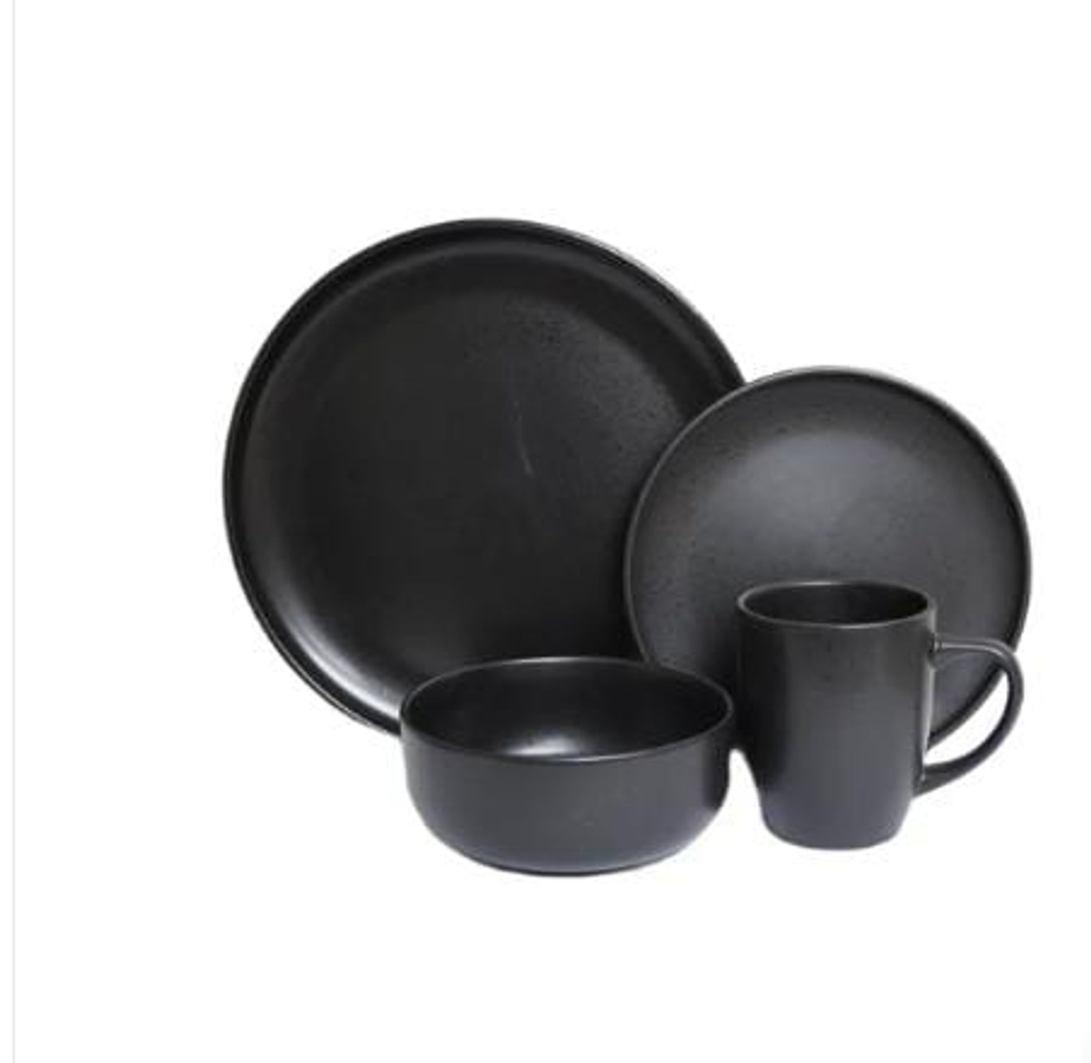 Ebony Slate 16-Piece Matte Dinnerware Set image