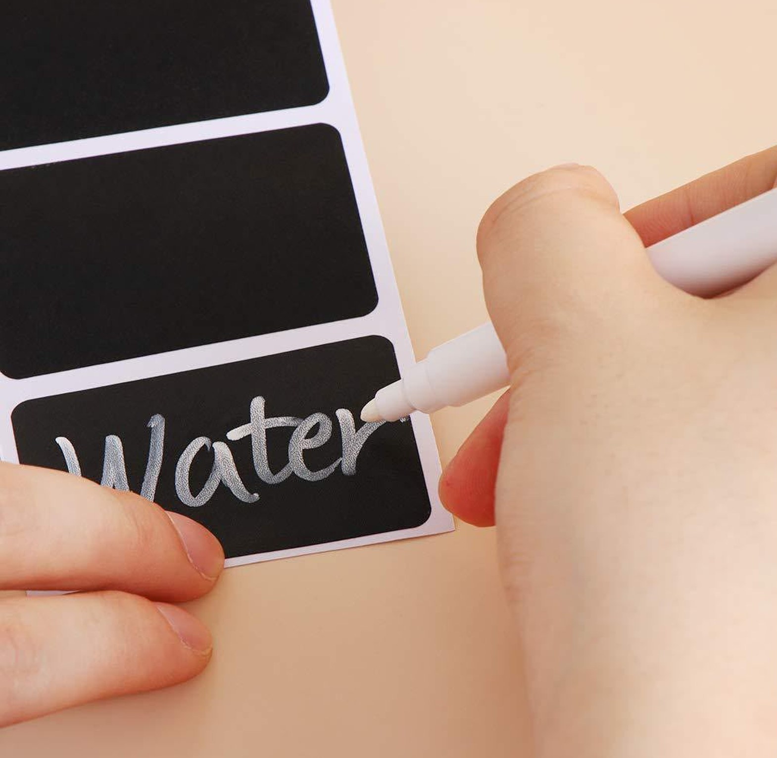 Self-Adhesive Black Chalkboard Label Stickers Roll image