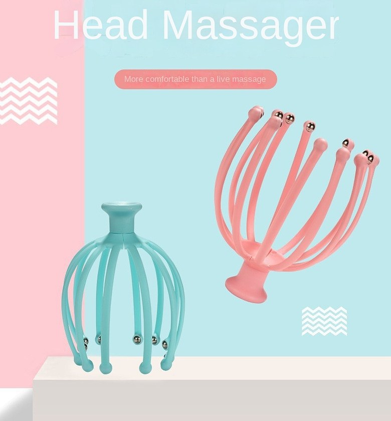 Head Scalp Massager, Octopus Shaped Head Scalp Massage Comb image