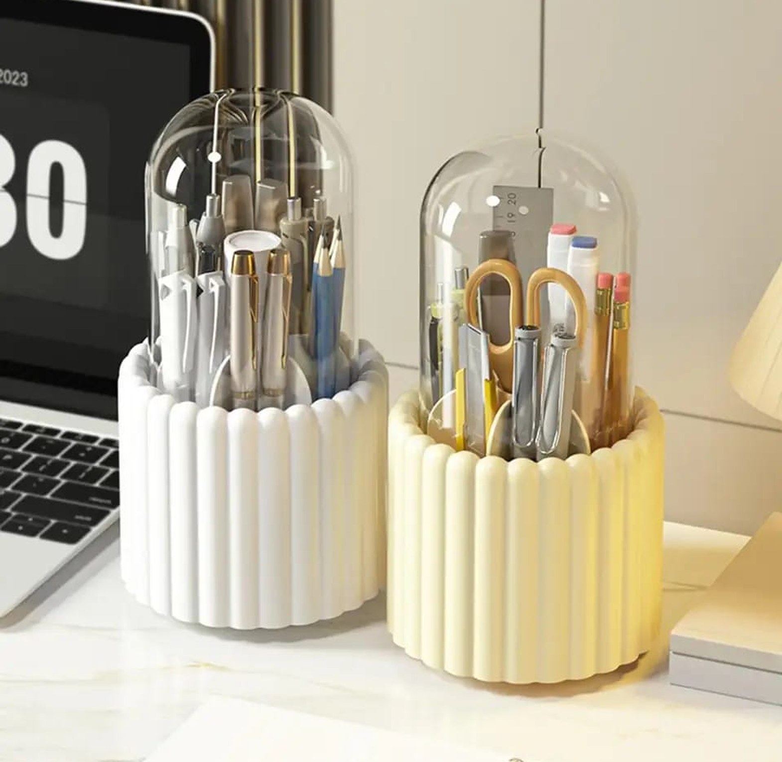 Cosmetic Brush Storage Case 360 Rotating Makeup Brush holder image