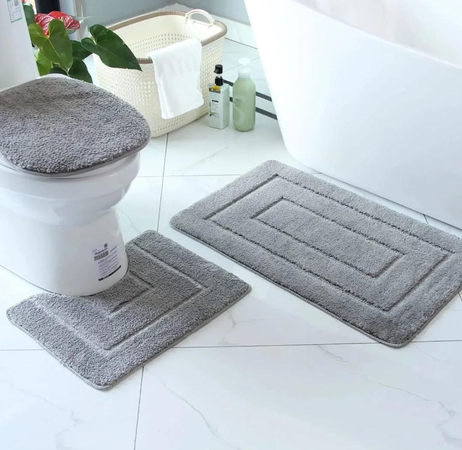 3pcs Bathroom mat image